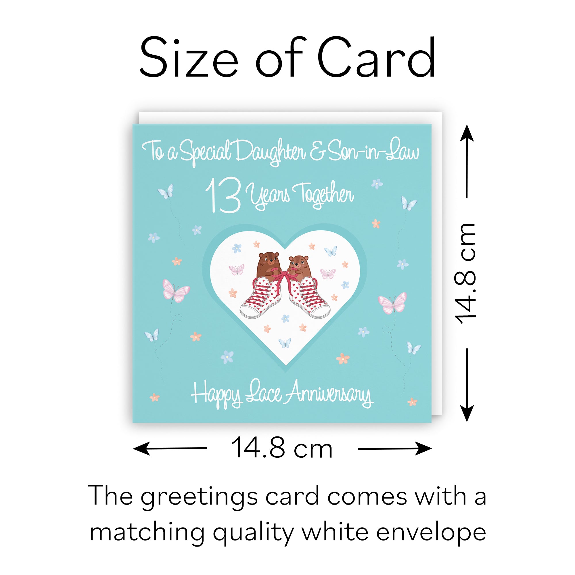 13th Daughter & Son-in-Law Anniversary Card Romantic Meadows