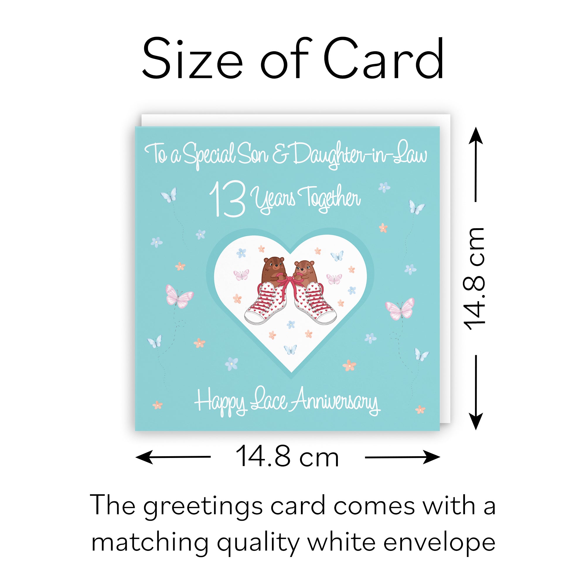 13th Son & Daughter-in-Law Anniversary Card Romantic Meadows