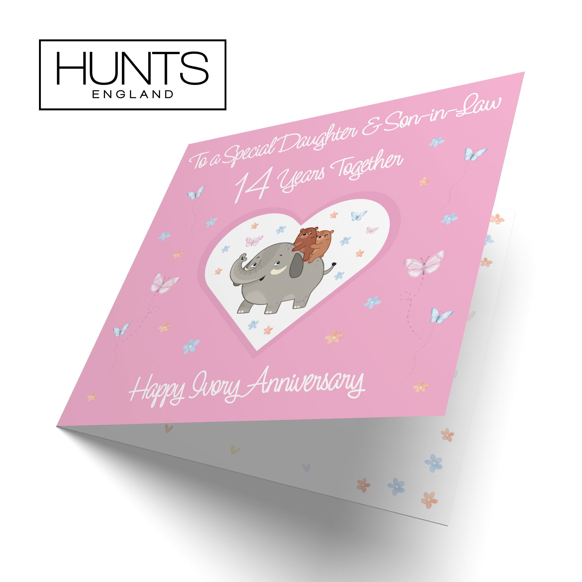 14th Daughter & Son-in-Law Anniversary Card Romantic Meadows