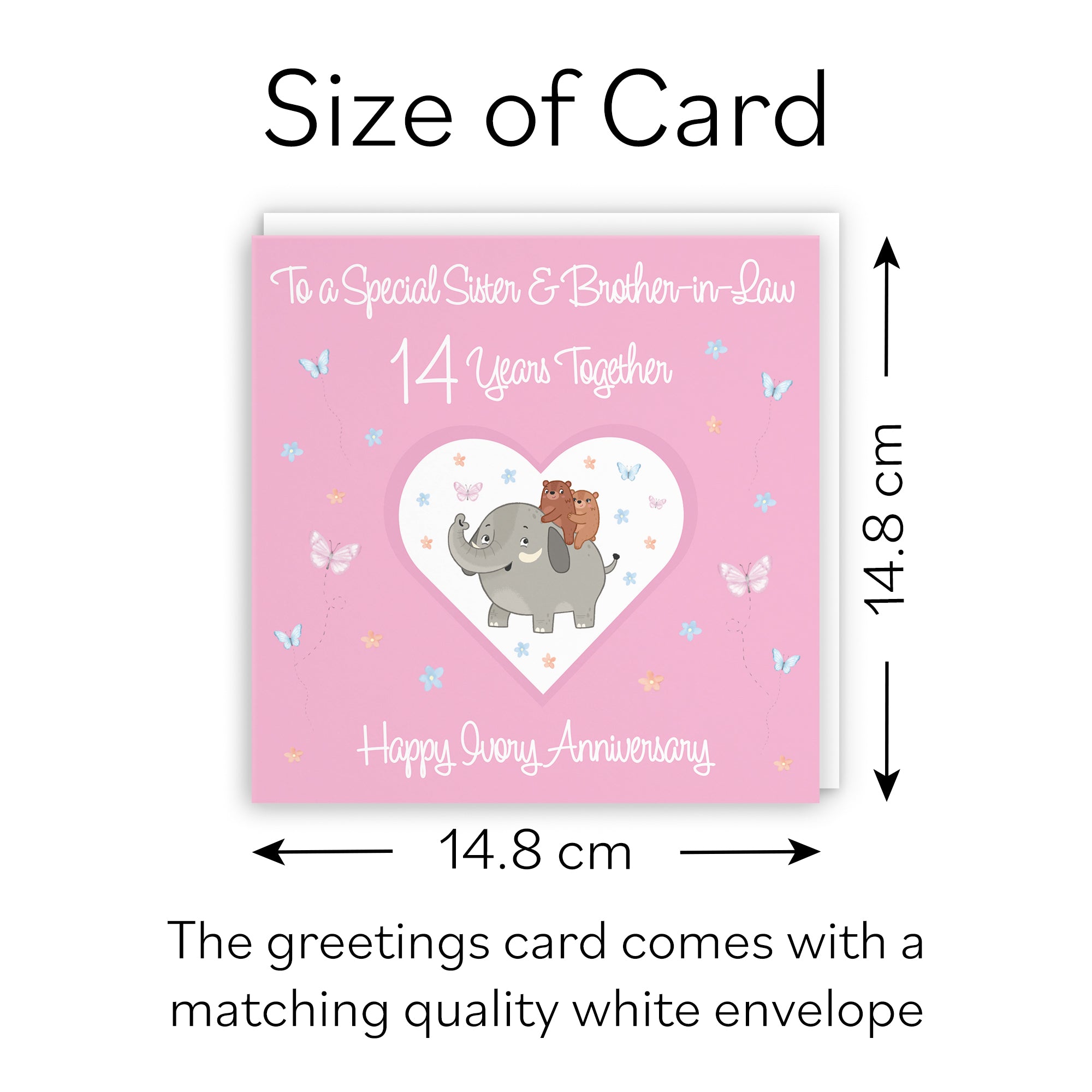 14th Sister & Brother-in-Law Anniversary Card Romantic Meadows