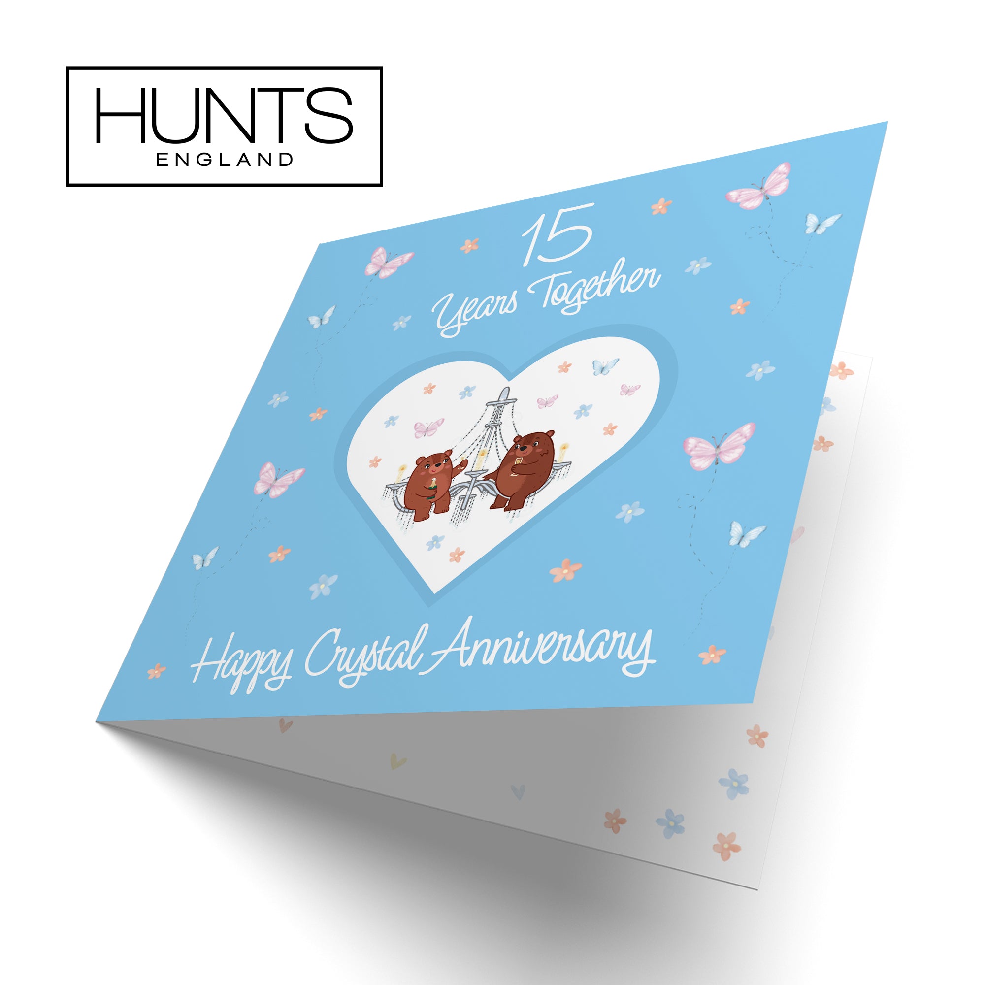 15th Anniversary Card Crystal Romantic Meadows