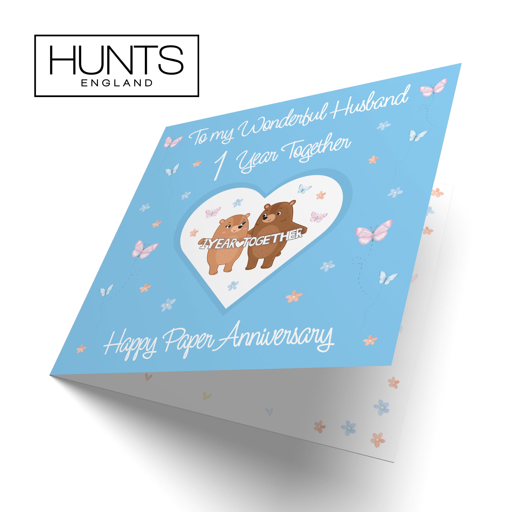 1st Husband Anniversary Card Paper Romantic Meadows