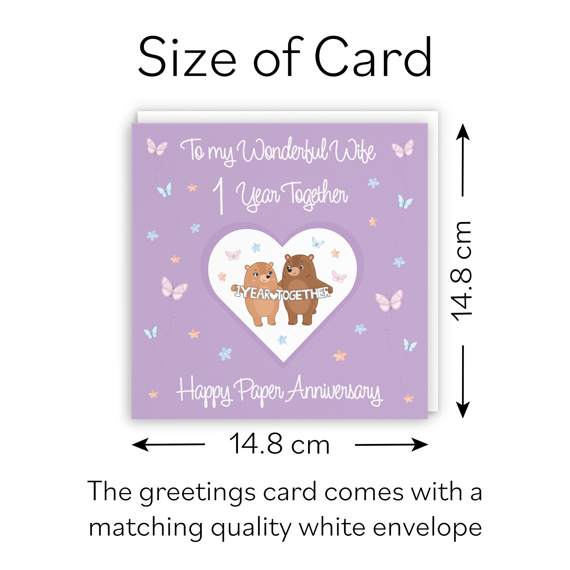 1st Wife Anniversary Card Paper Romantic Meadows