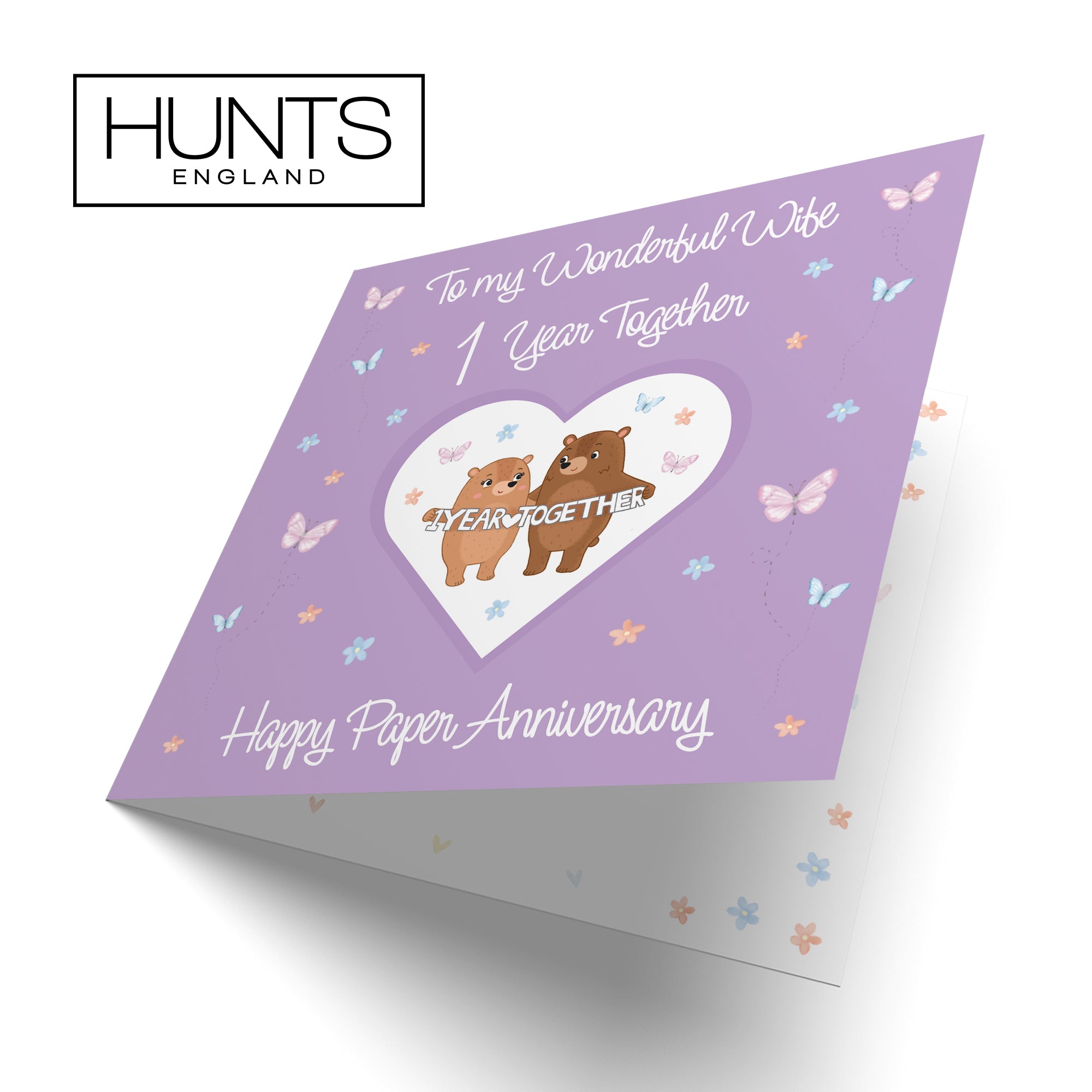 1st Wife Anniversary Card Paper Romantic Meadows