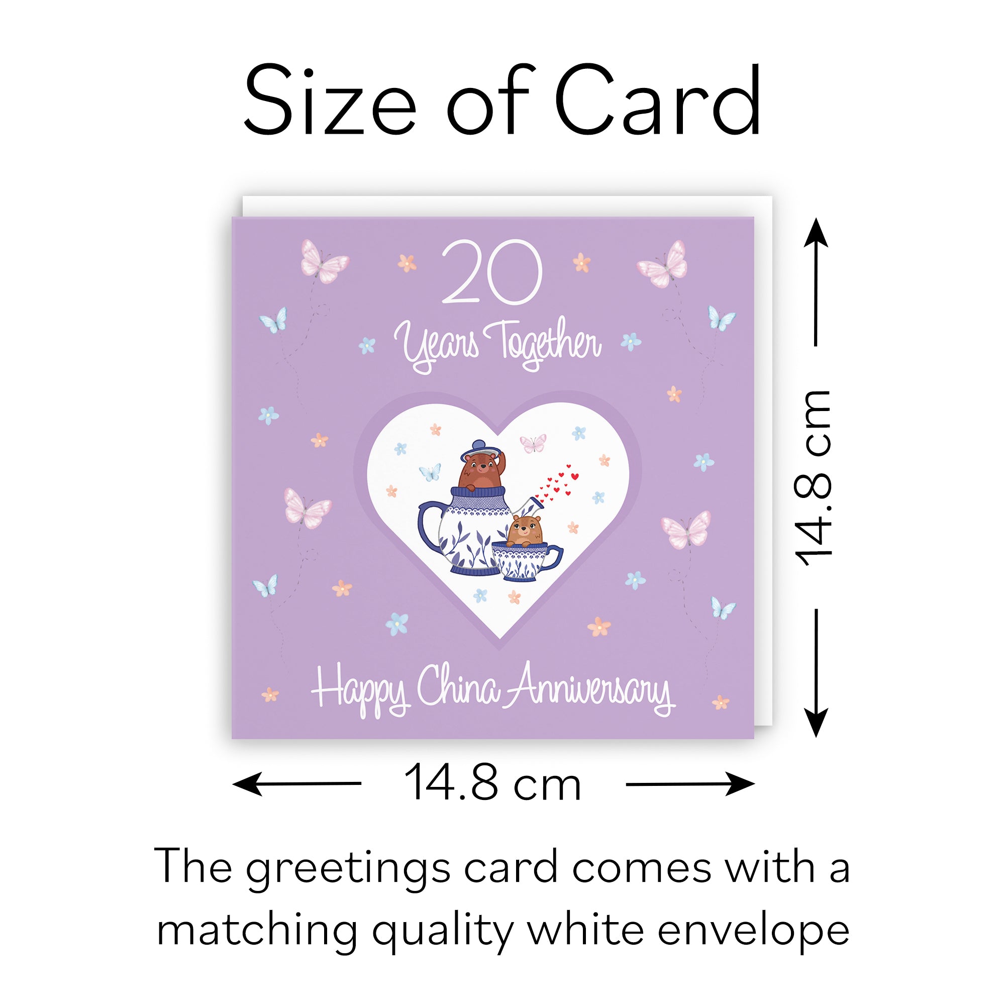 20th Anniversary Card China Romantic Meadows