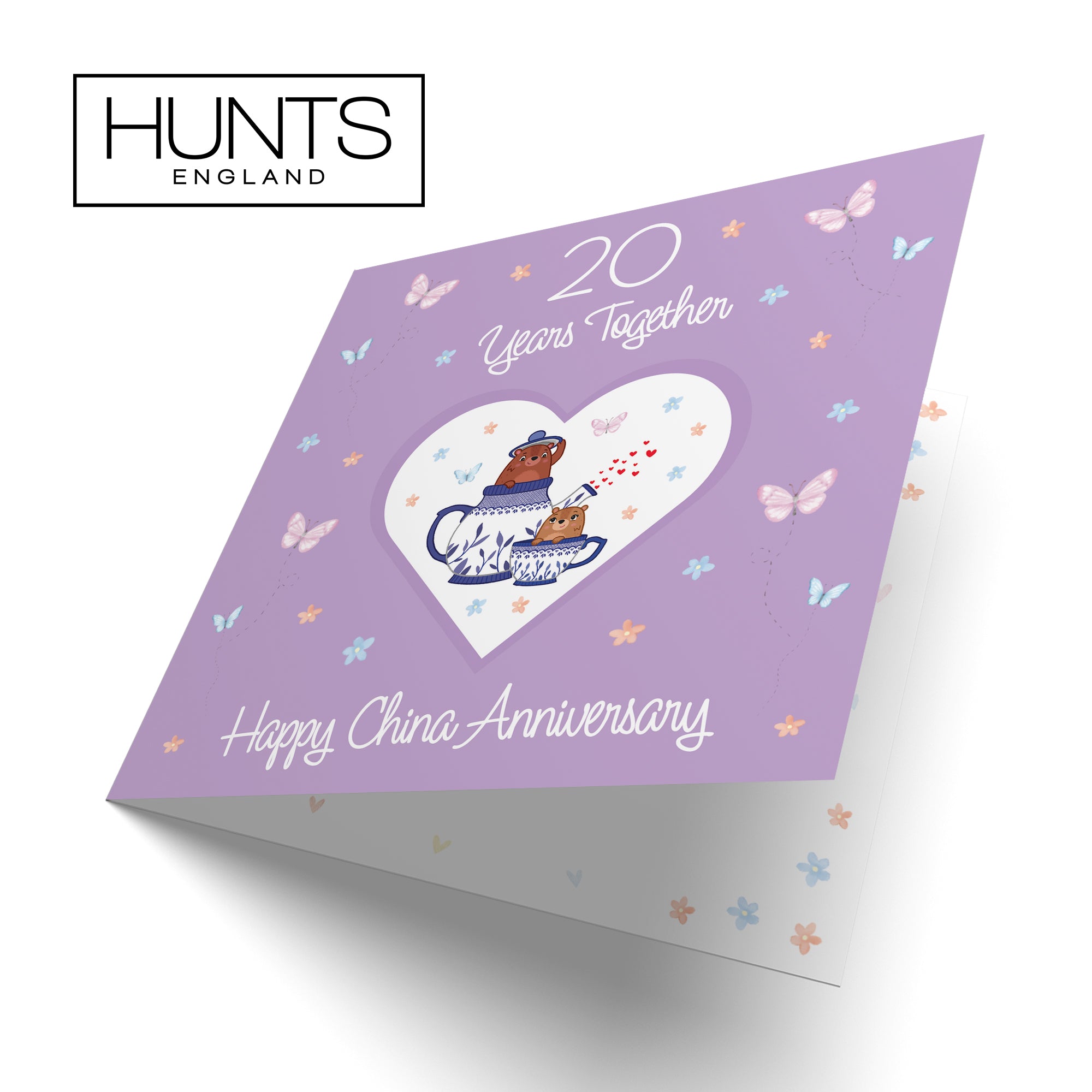 20th Anniversary Card China Romantic Meadows