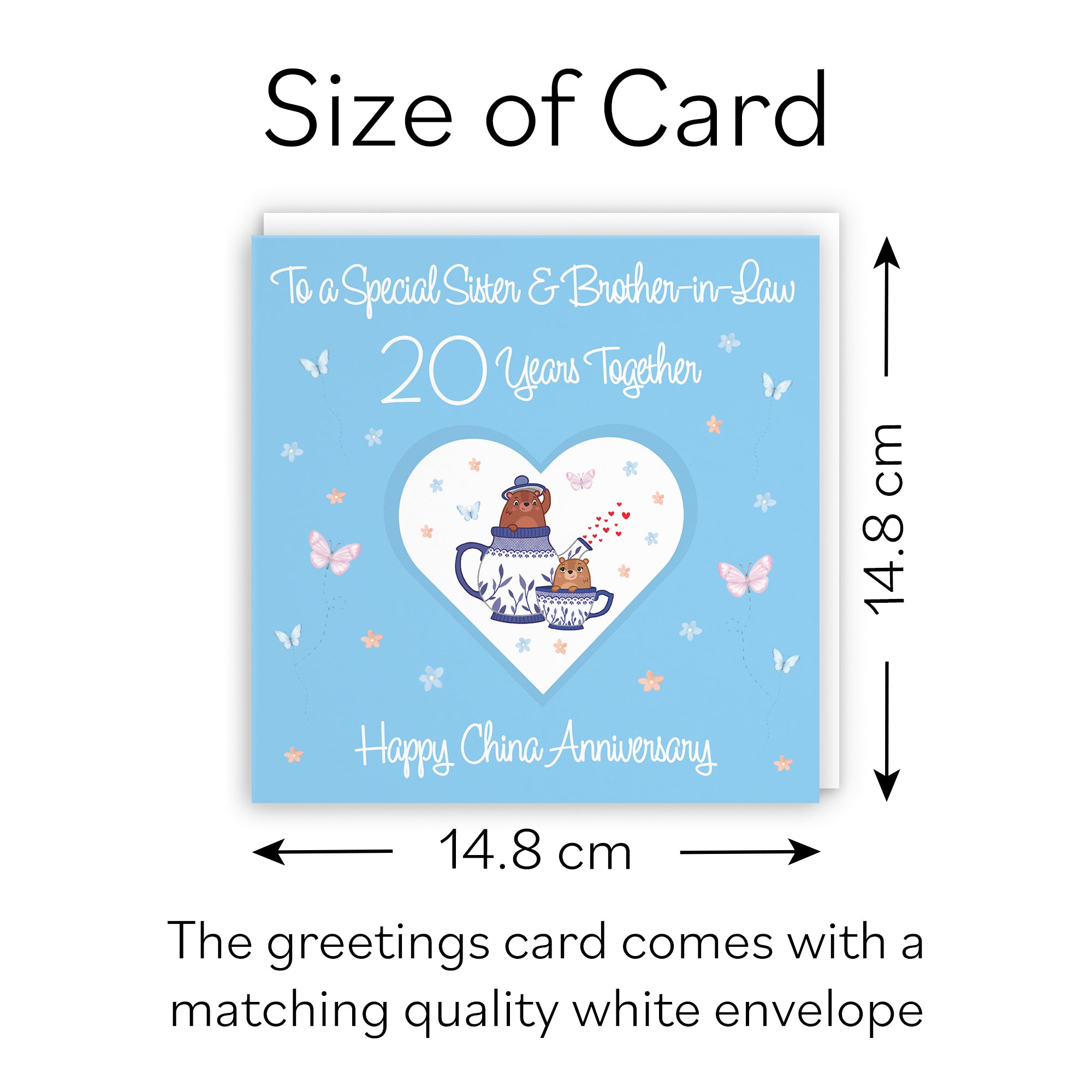 20th Sister & Brother-in-Law Anniversary Card Romantic Meadows