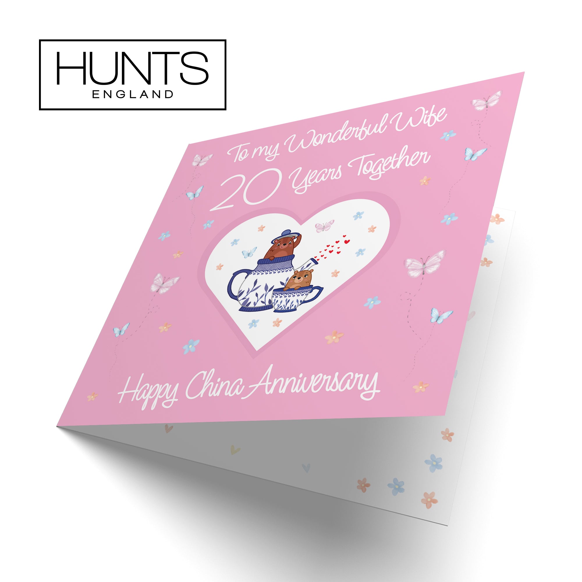 20th Wife Anniversary Card China Romantic Meadows