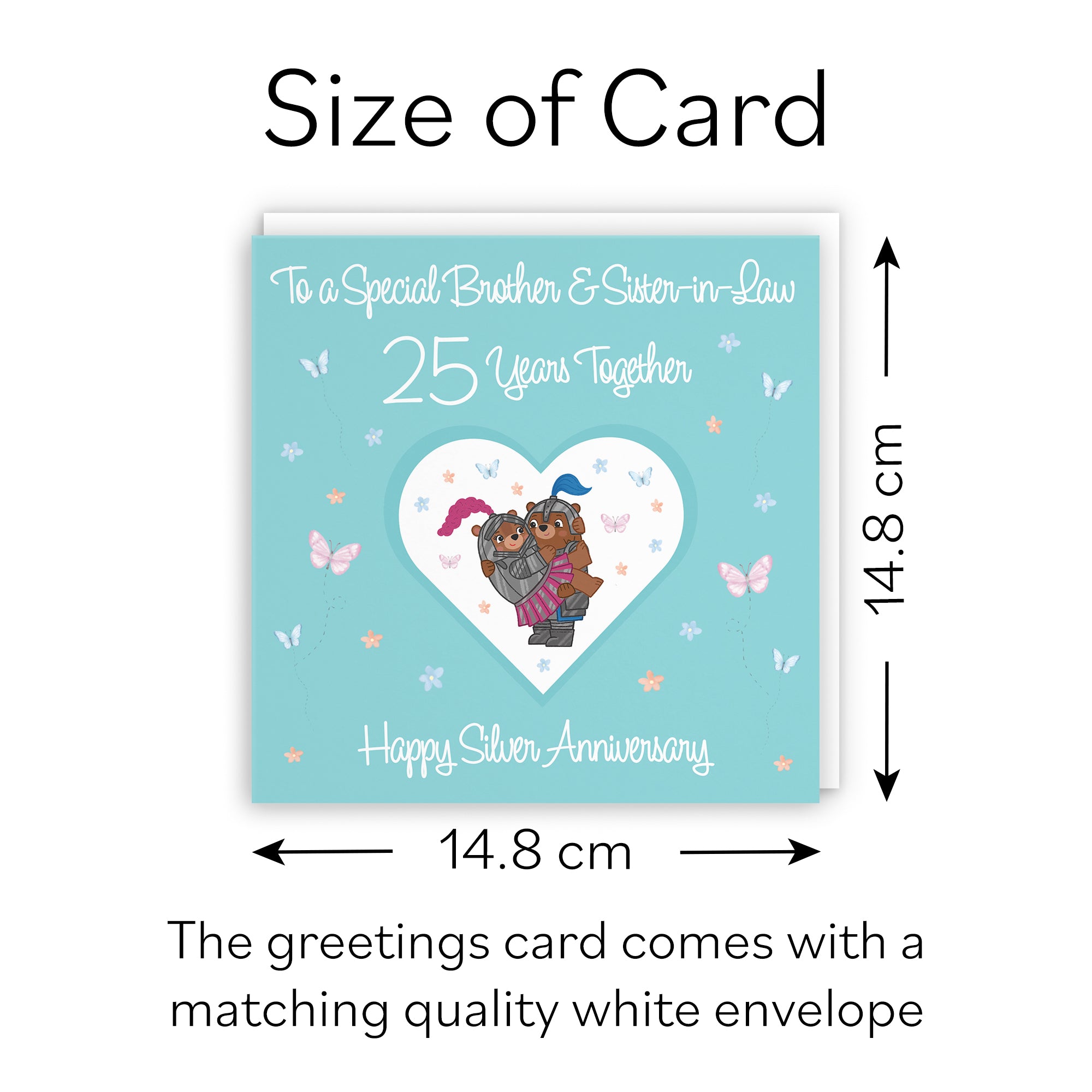 25th Brother & Sister-in-Law Anniversary Card Romantic Meadows