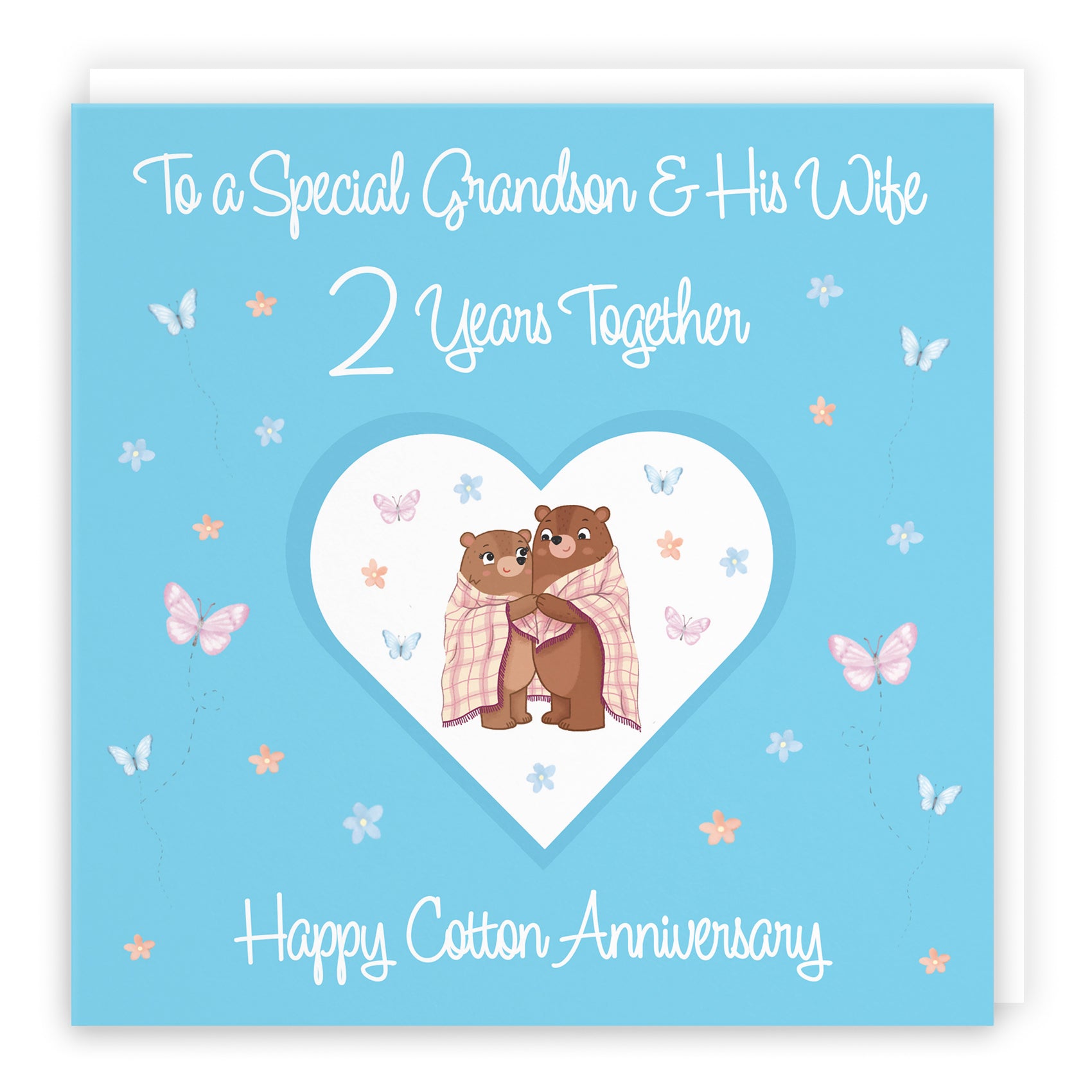 Grandson & Wife Anniversary Cards - Hunts England