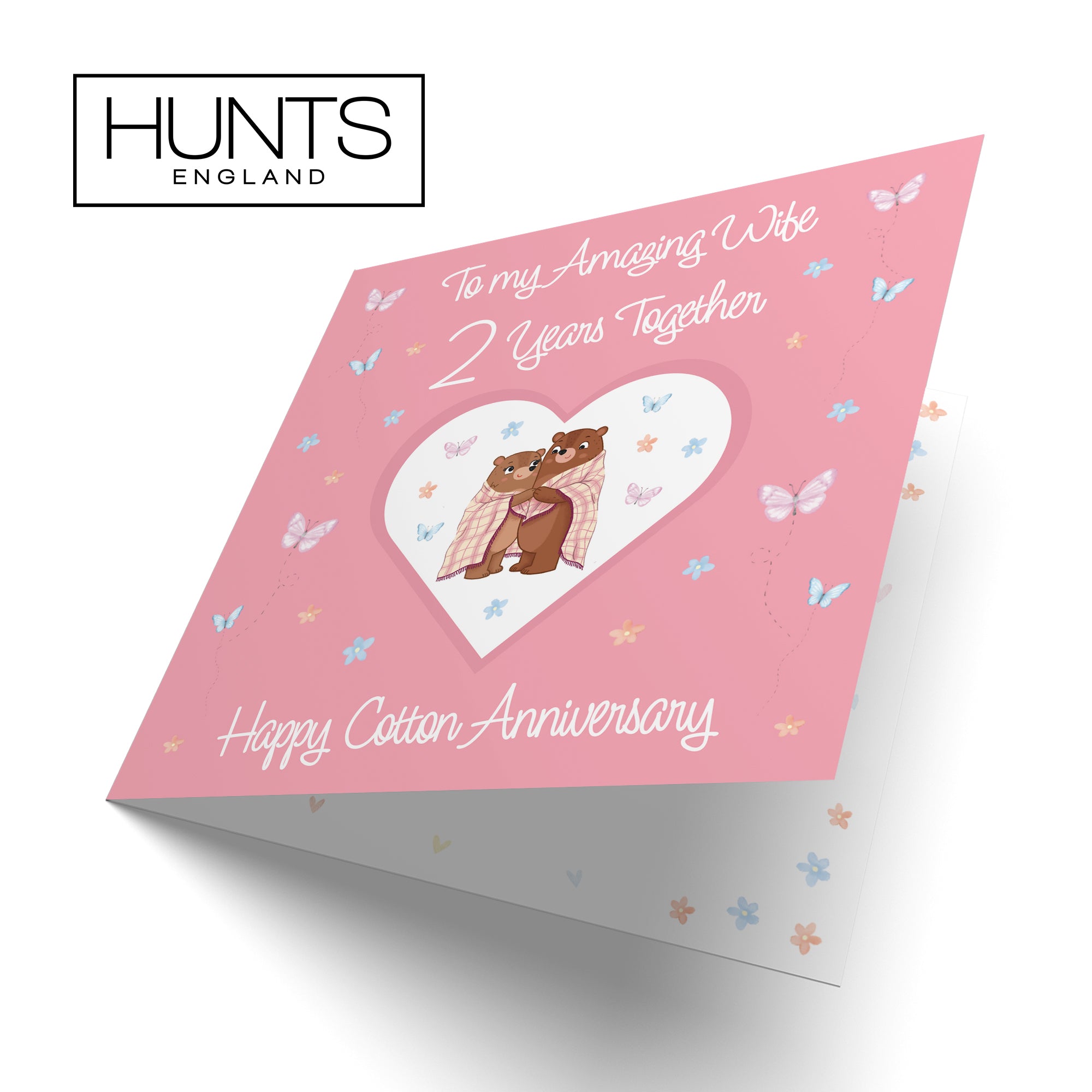 2nd Wife Anniversary Card Cotton Romantic Meadows