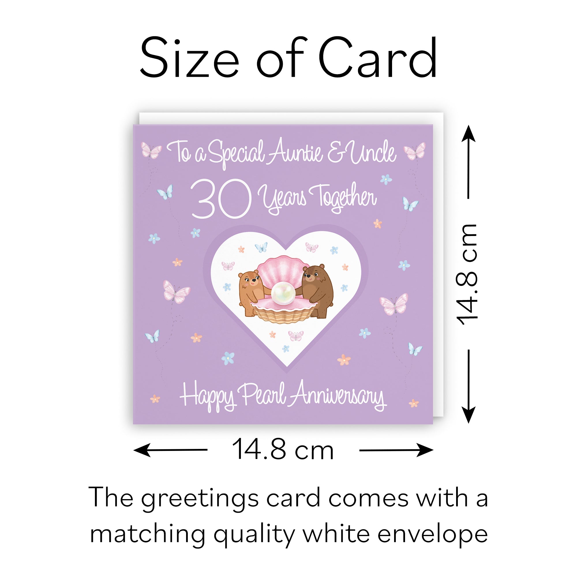 30th Auntie & Uncle Anniversary Card Romantic Meadows