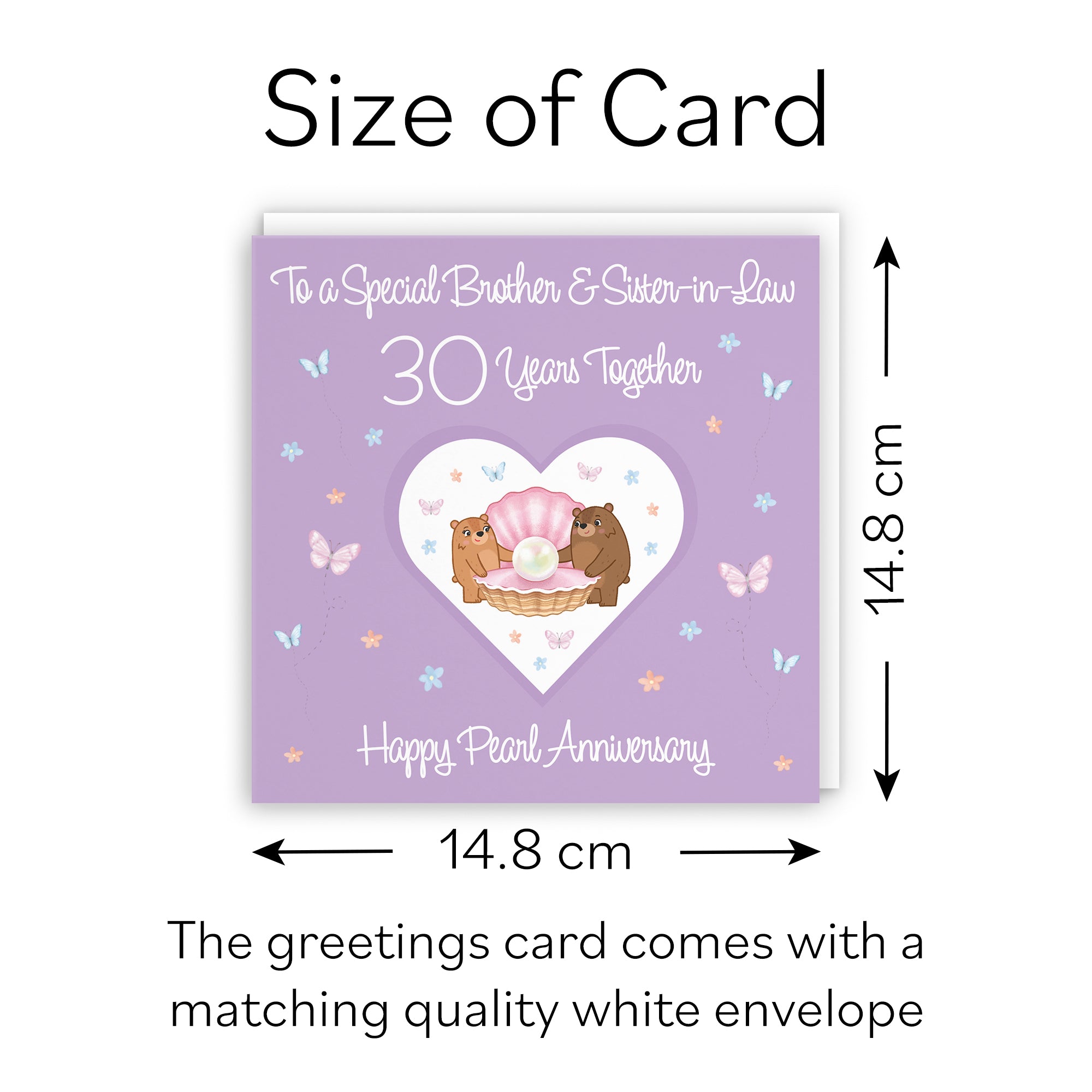 30th Brother & Sister-in-Law Anniversary Card Romantic Meadows