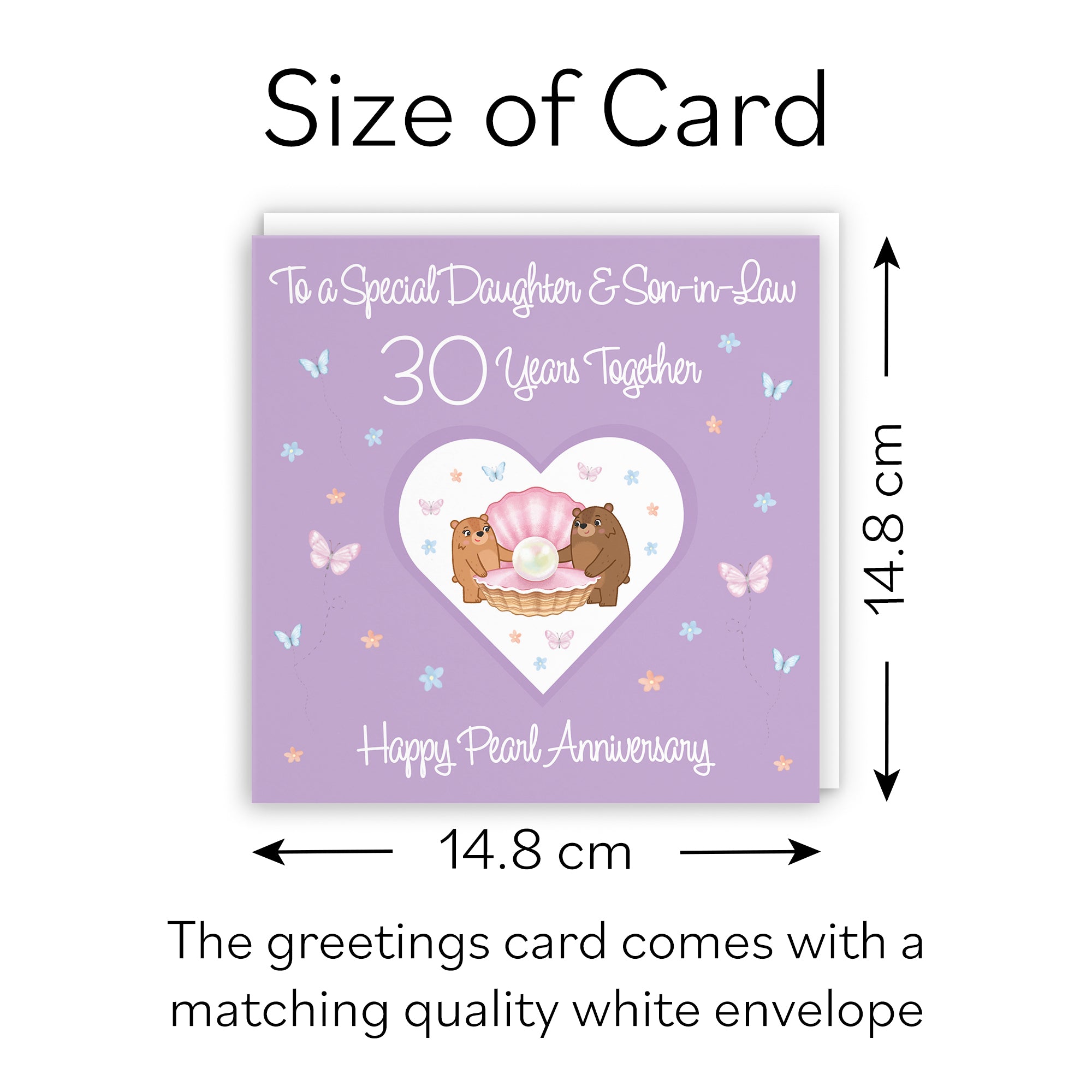 30th Daughter & Son-in-Law Anniversary Card Romantic Meadows