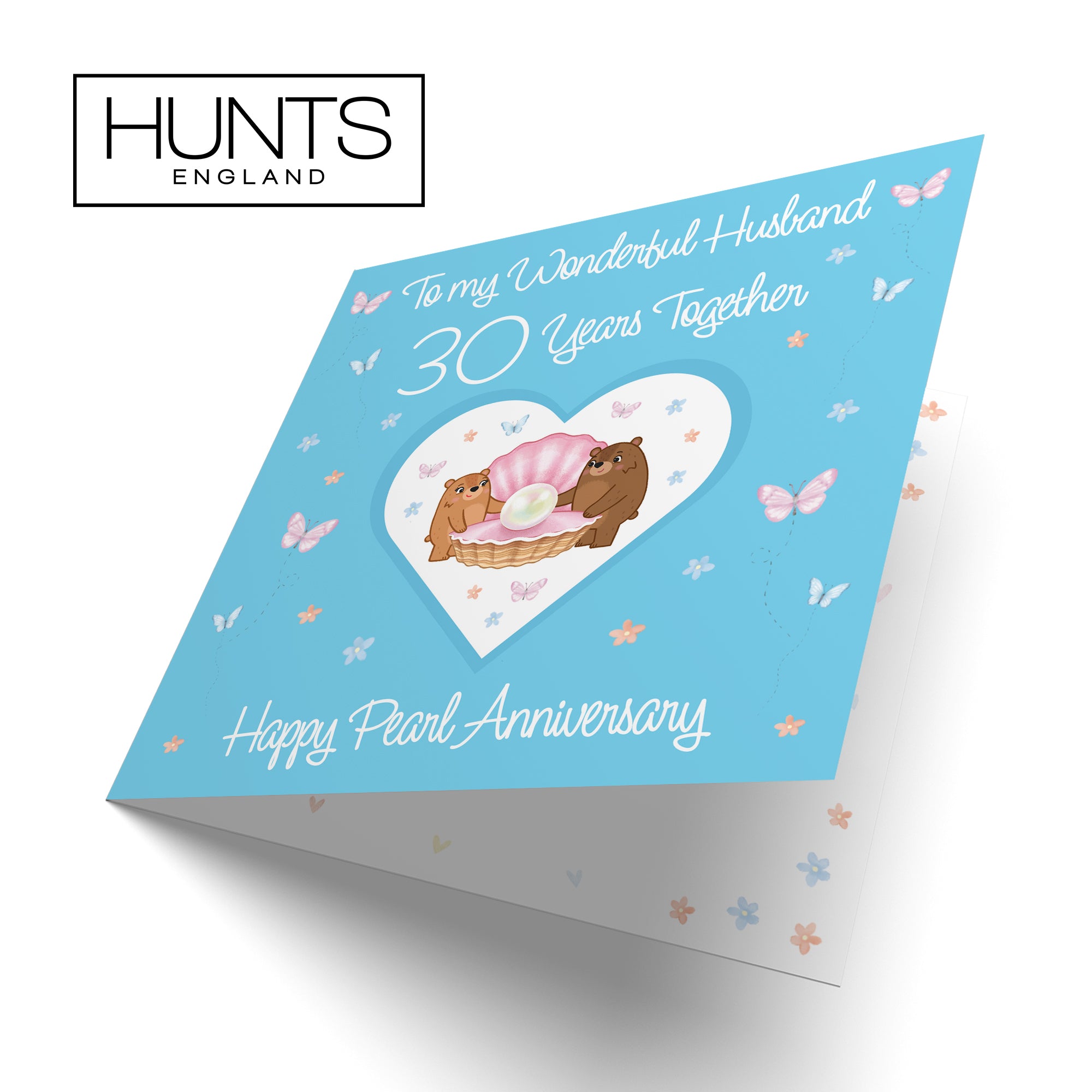 30th Husband Anniversary Card Pearl Romantic Meadows