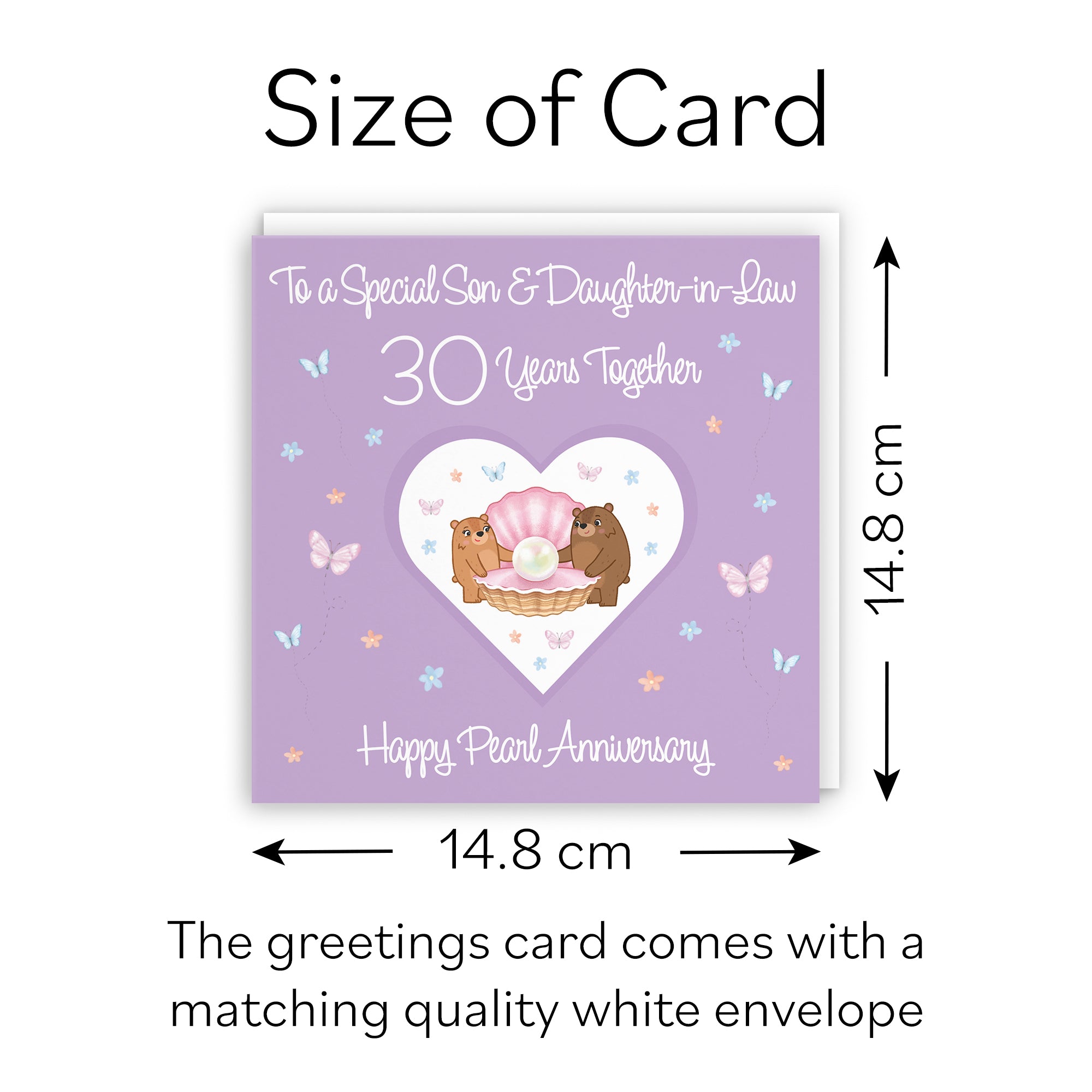 30th Son & Daughter-in-Law Anniversary Card Romantic Meadows