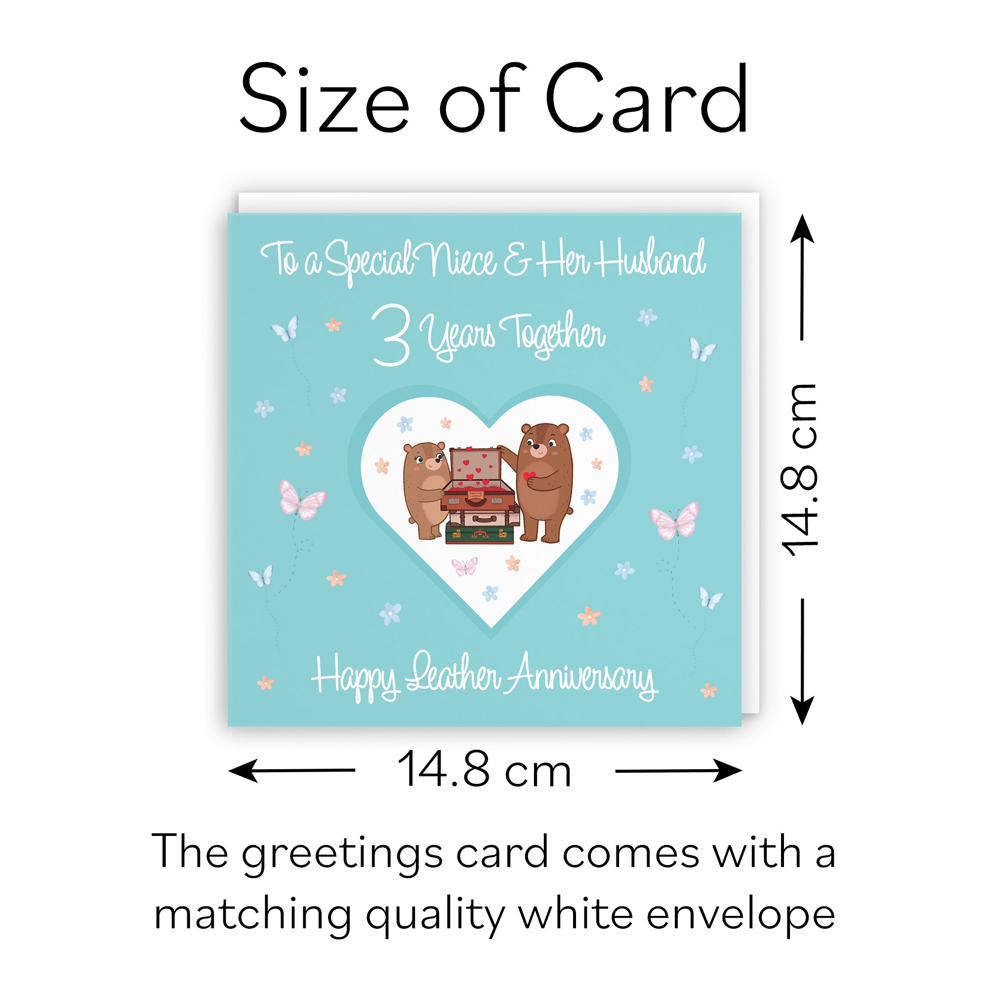 3rd Niece & Husband Anniversary Card Romantic Meadows