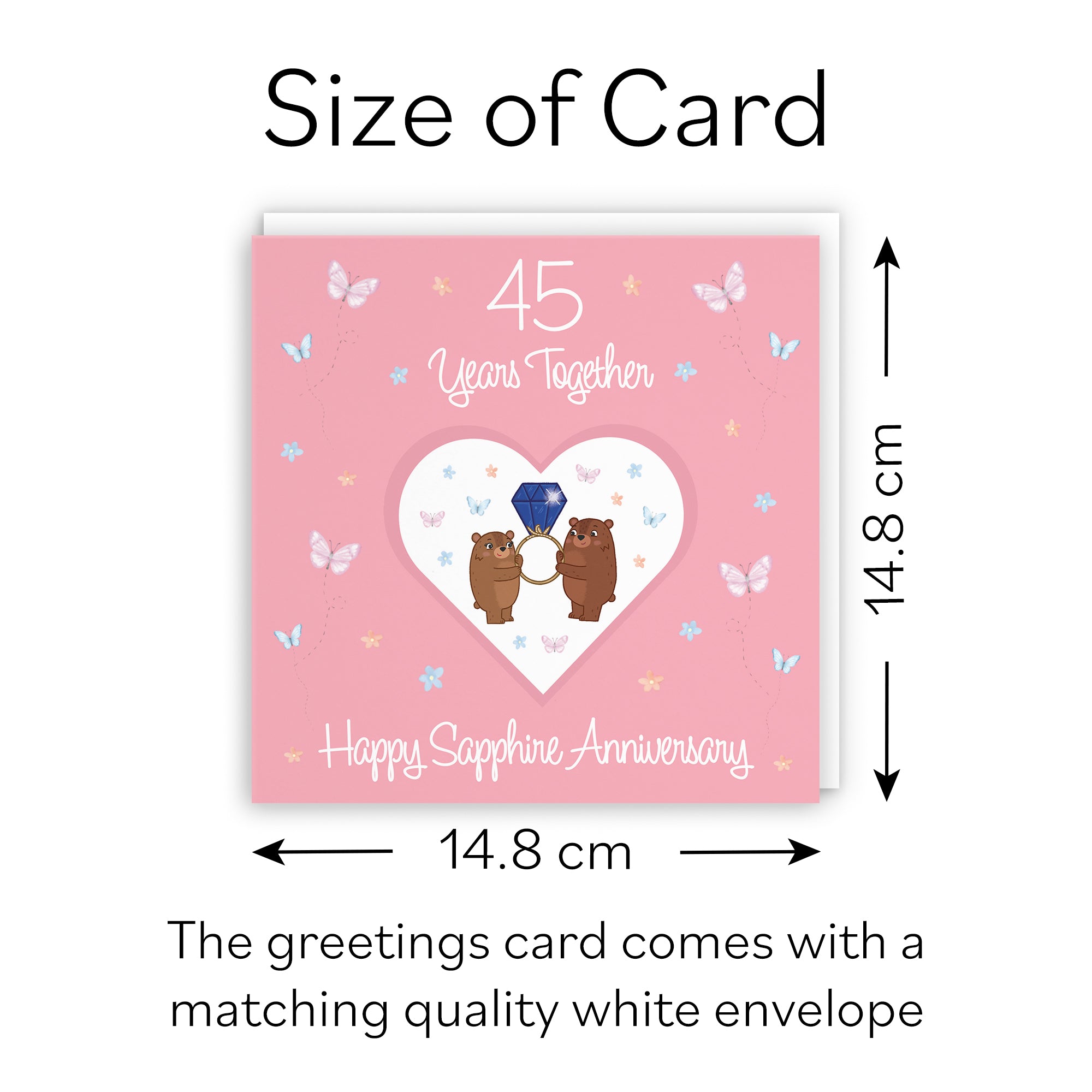 45th Anniversary Card Sapphire Romantic Meadows