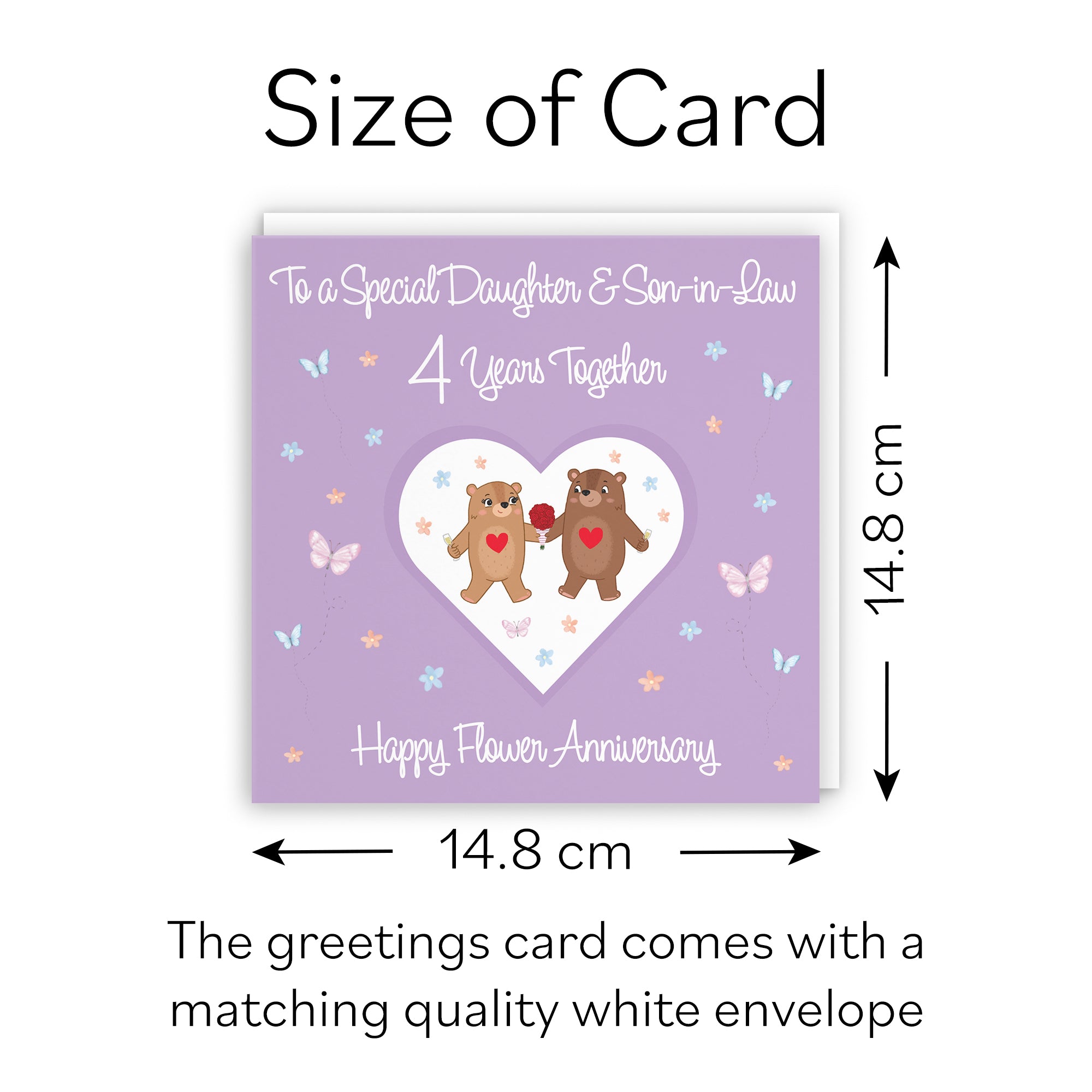 4th Daughter & Son-in-Law Anniversary Card Romantic Meadows