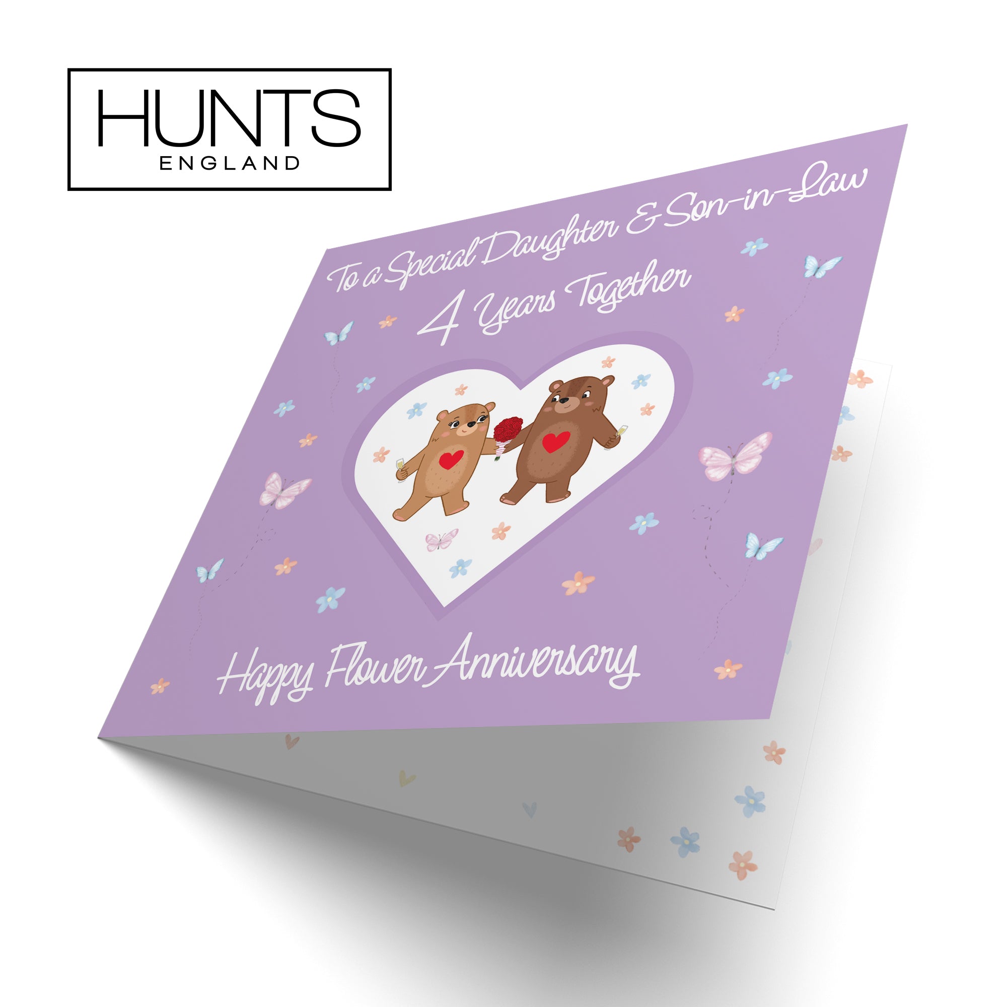 4th Daughter & Son-in-Law Anniversary Card Romantic Meadows