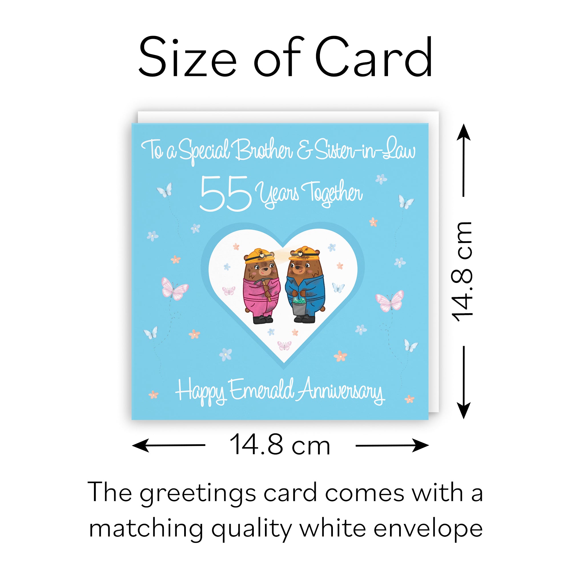 55th Brother & Sister-in-Law Anniversary Card Romantic Meadows