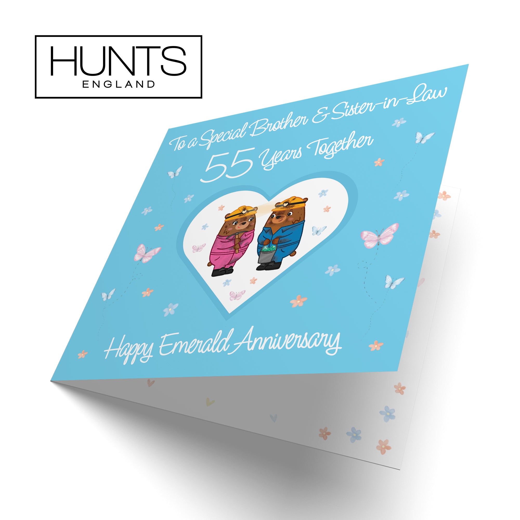 55th Brother & Sister-in-Law Anniversary Card Romantic Meadows