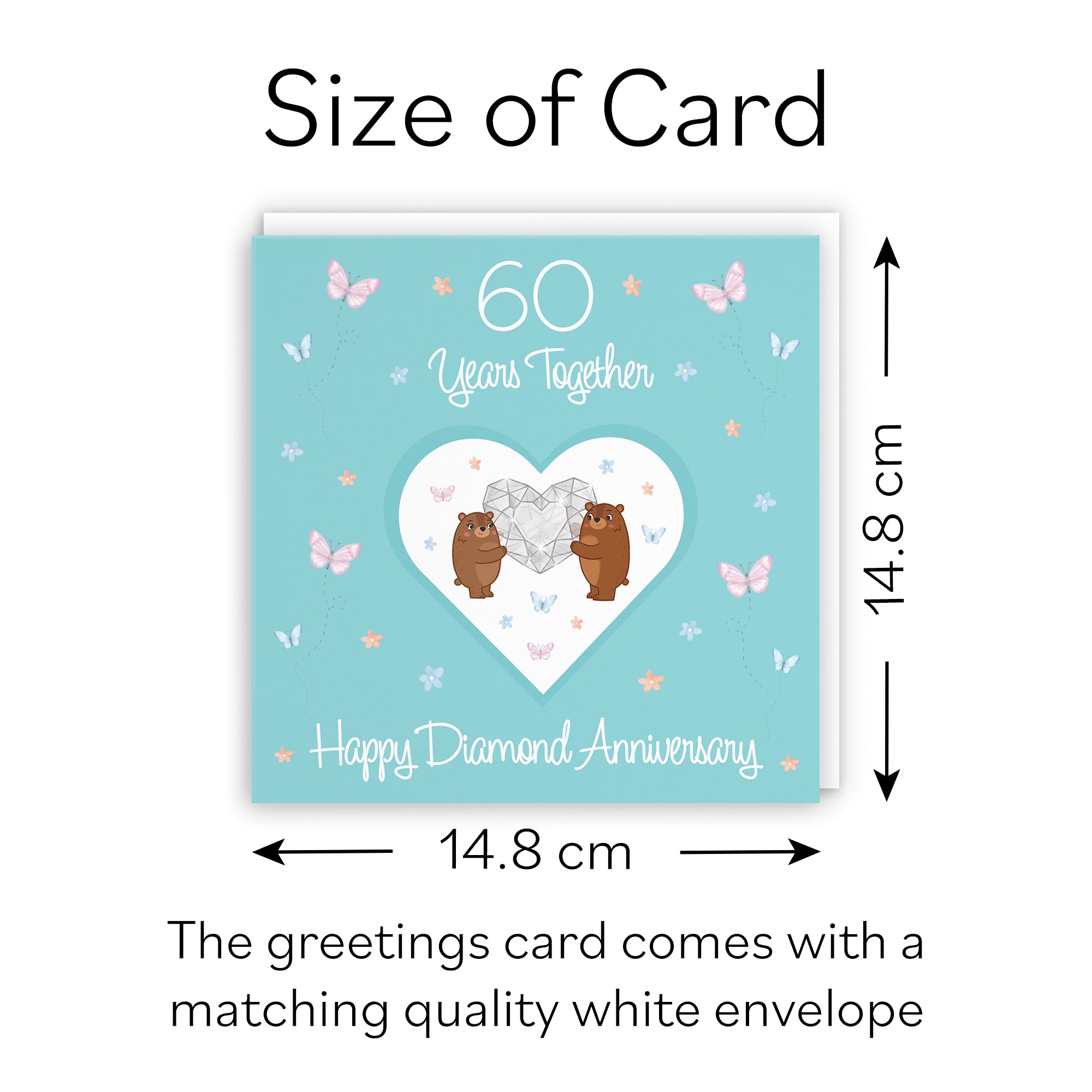 60th Anniversary Card Diamond Romantic Meadows