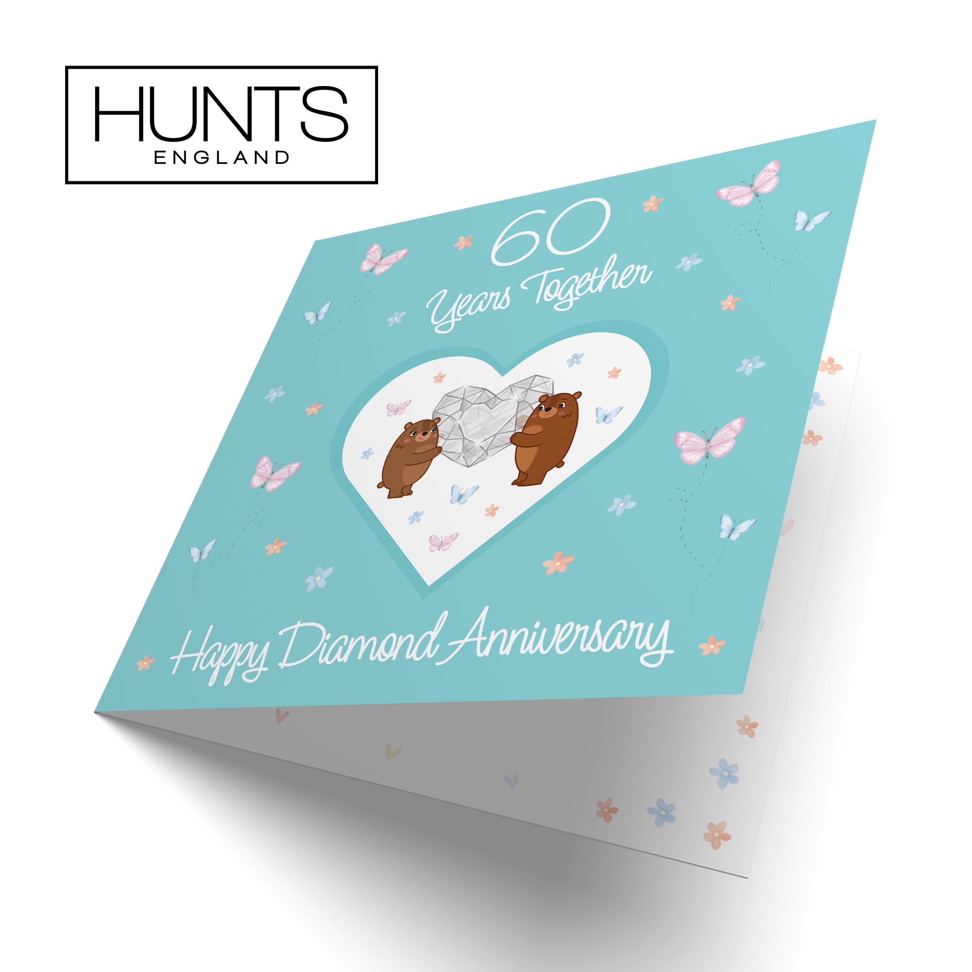 60th Anniversary Card Diamond Romantic Meadows