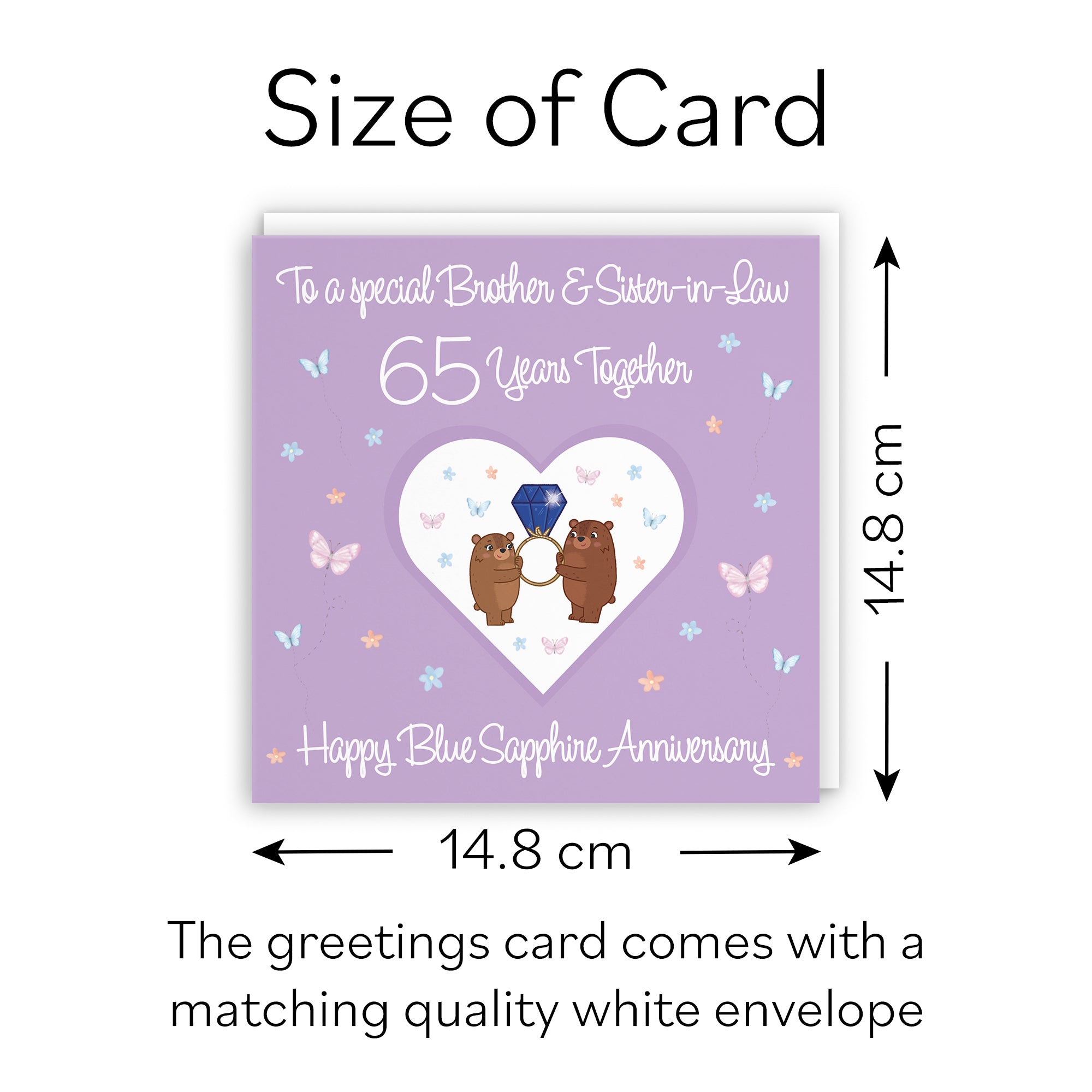 65th Brother & Sister-in-Law Anniversary Card Romantic Meadows