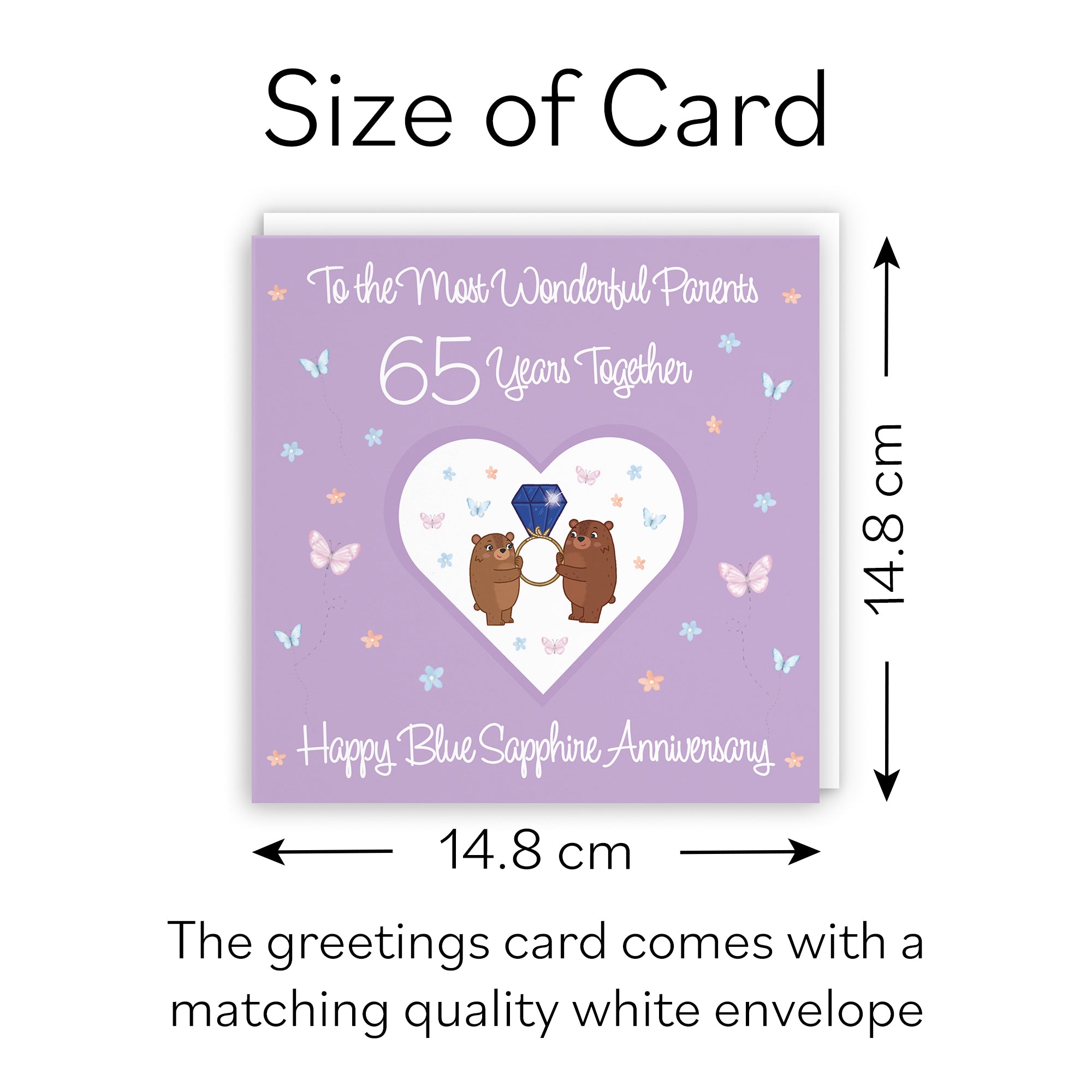 65th Parents Anniversary Card Romantic Meadows