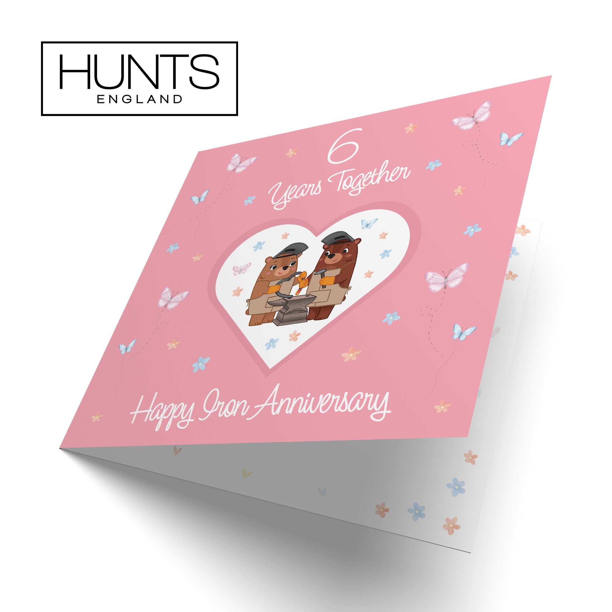 6th Anniversary Card Iron Romantic Meadows