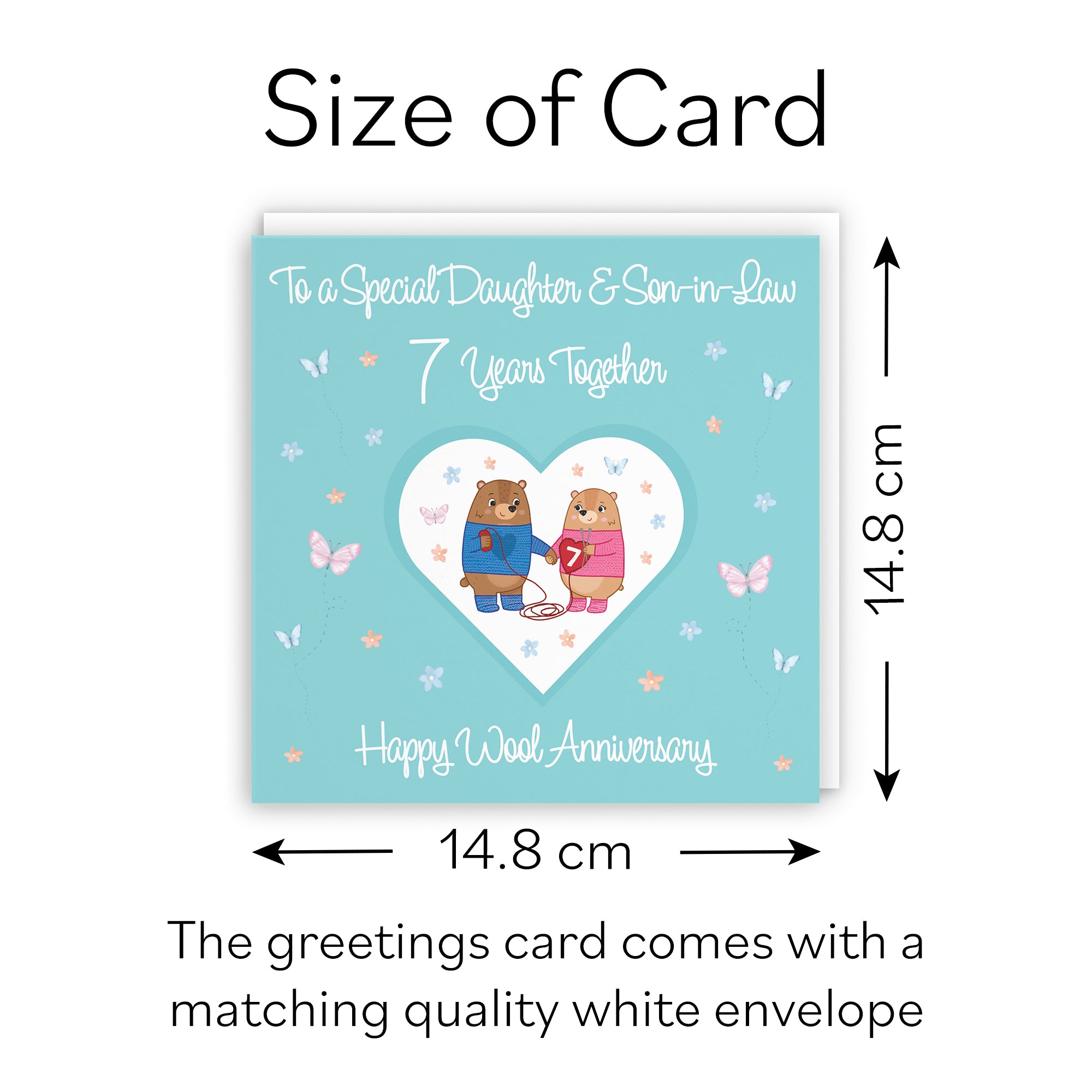 7th Daughter & Son-in-Law Anniversary Card Romantic Meadows