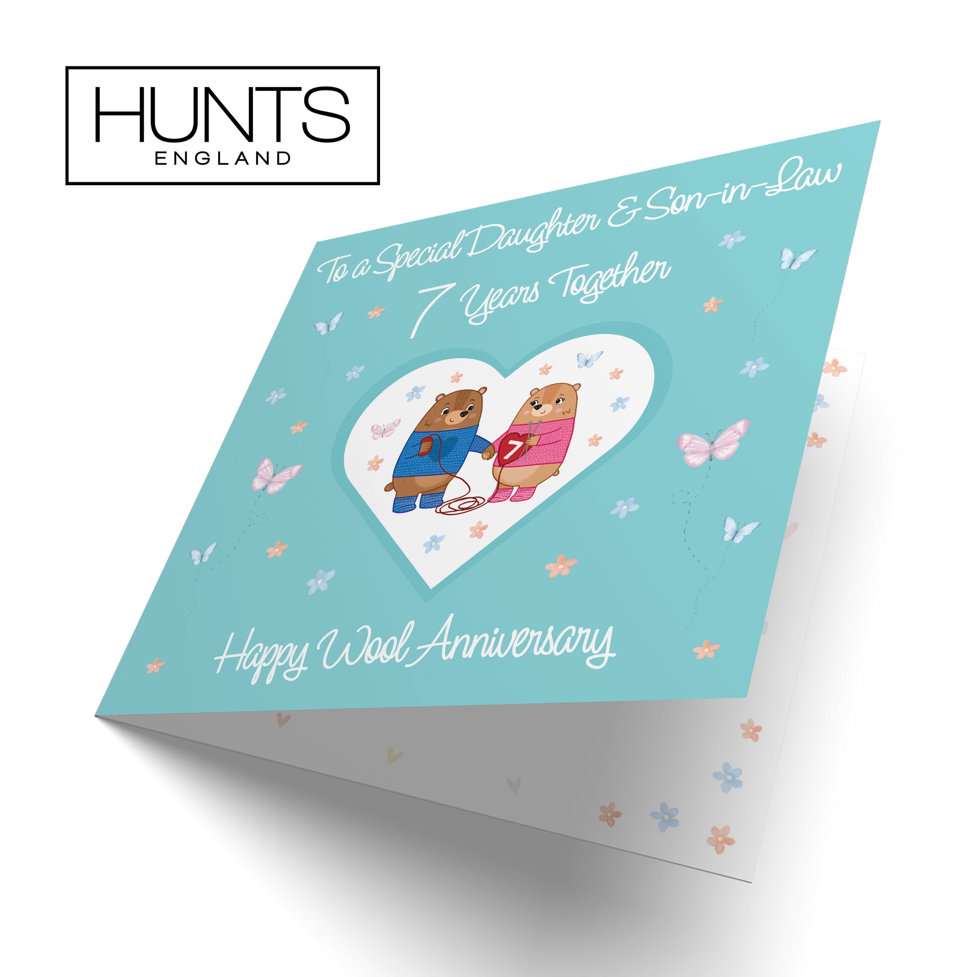 7th Daughter & Son-in-Law Anniversary Card Romantic Meadows