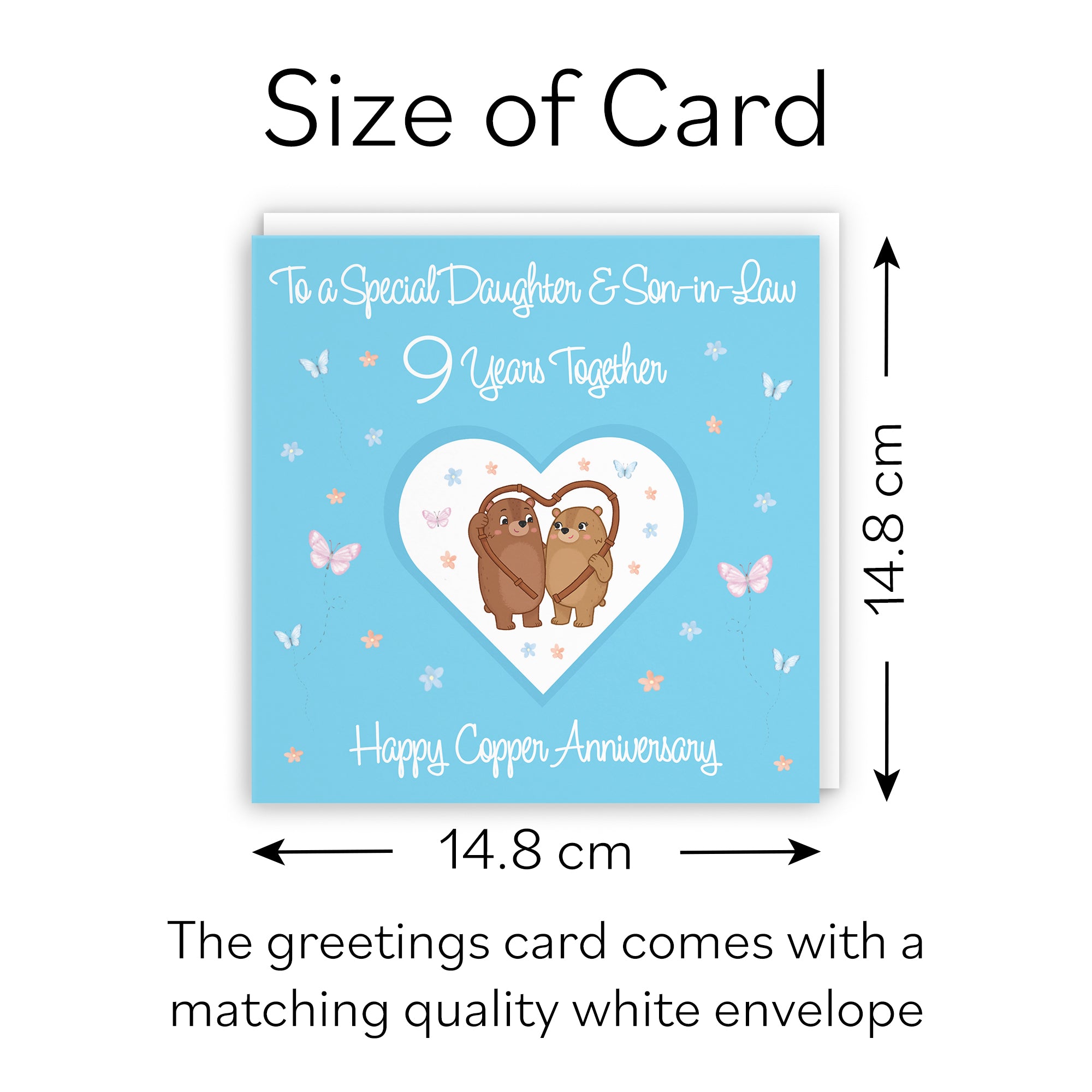 9th Daughter & Son-in-Law Anniversary Card Romantic Meadows