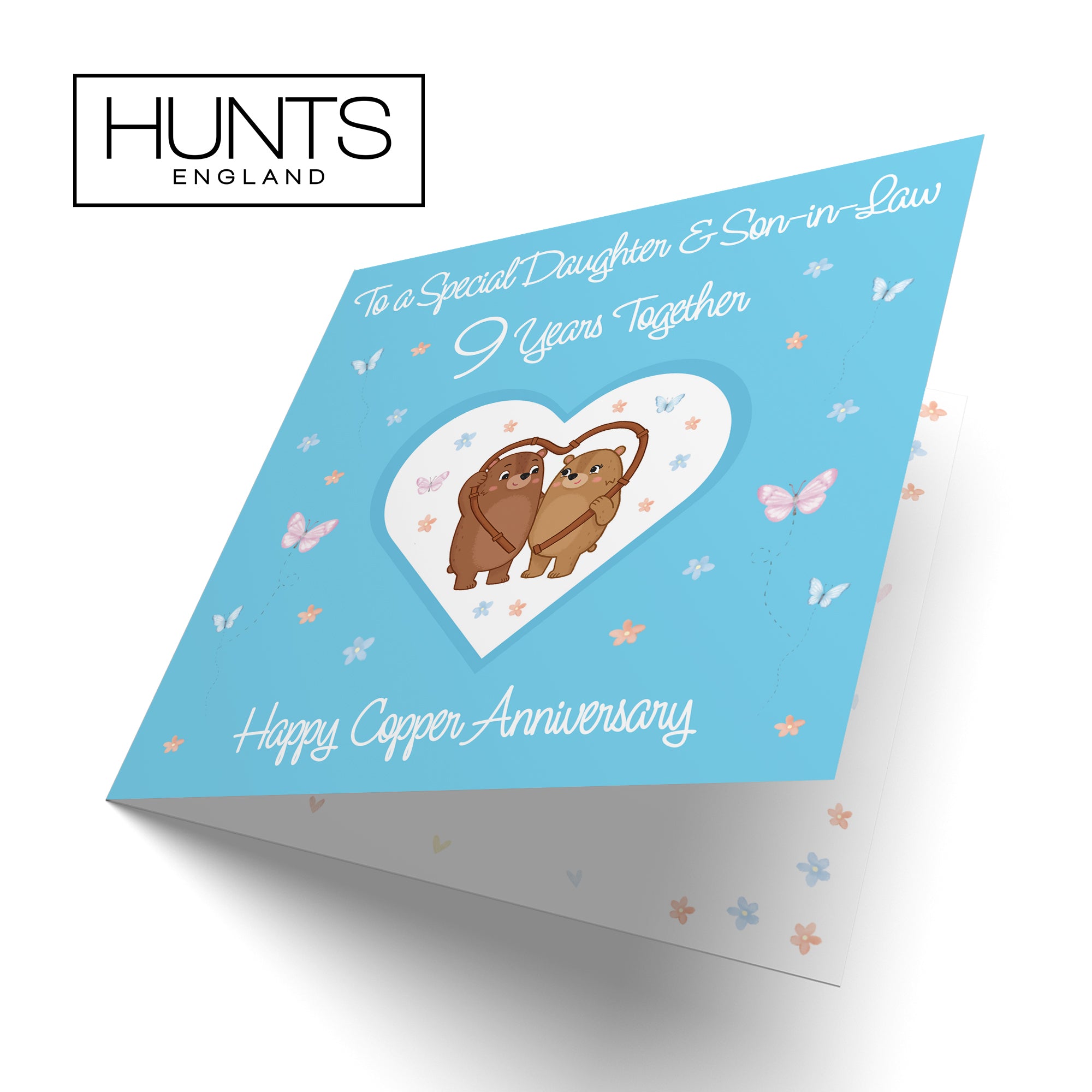 9th Daughter & Son-in-Law Anniversary Card Romantic Meadows