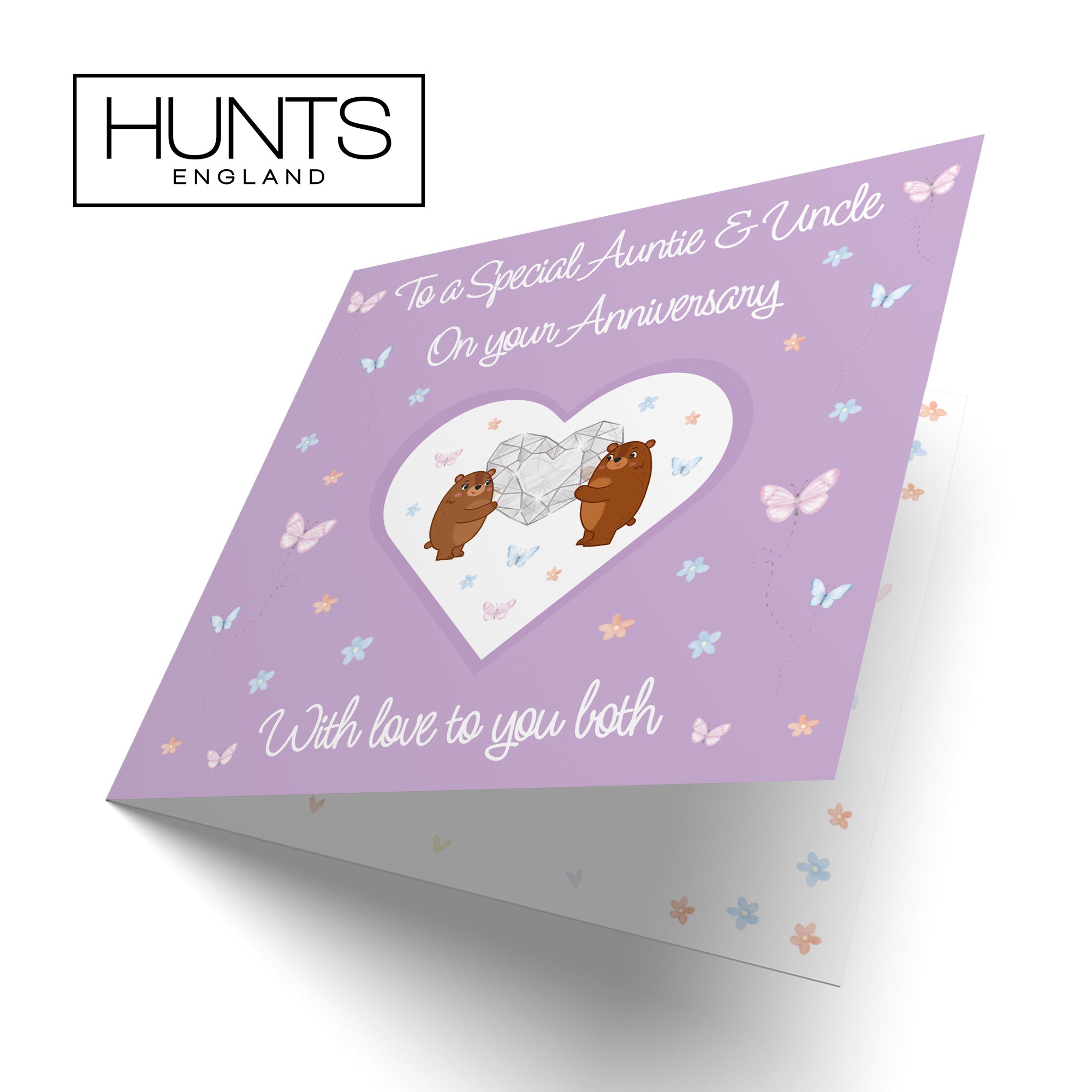 Auntie And Uncle Anniversary Card Romantic Meadows