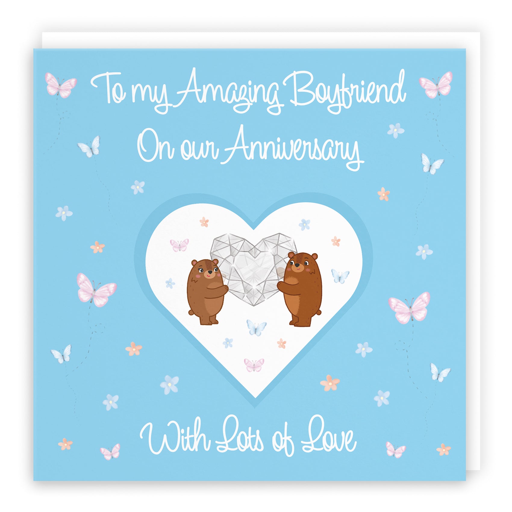 Boyfriend Anniversary Card Romantic Meadows