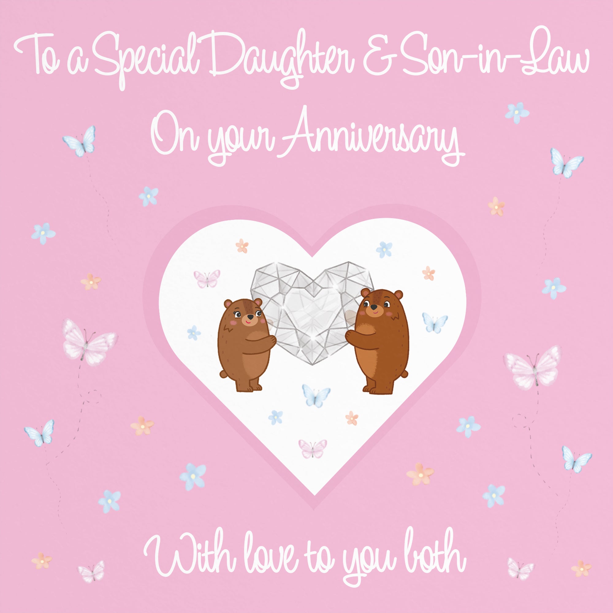 Daughter And Son-in-Law Anniversary Card Romantic Meadows