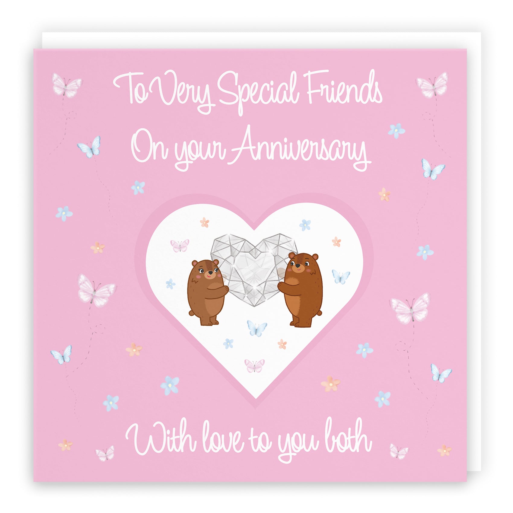 Friends Anniversary Card Romantic Meadows