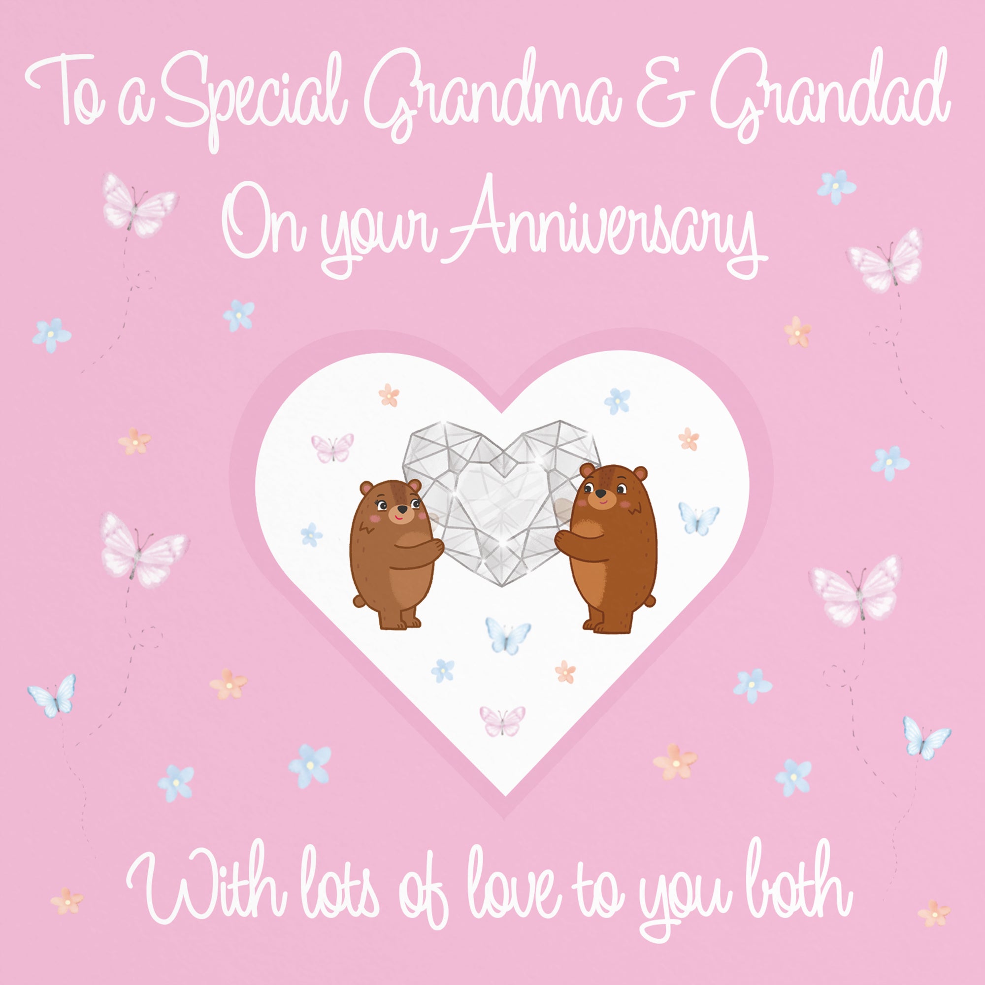 Grandma And Grandad Anniversary Card Romantic Meadows