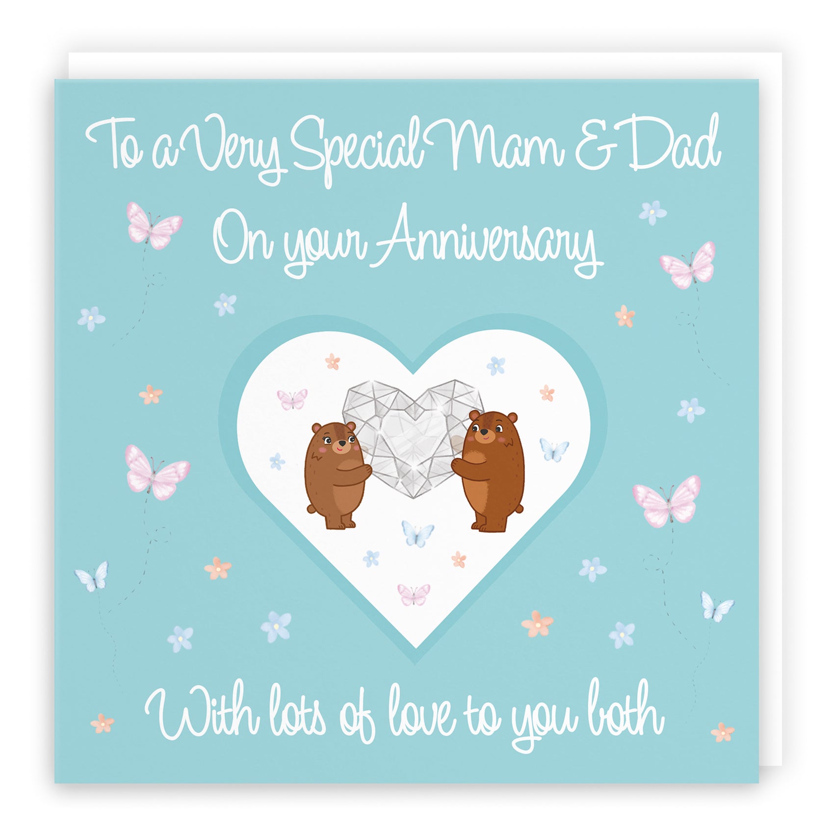 Mam And Dad Anniversary Card Romantic Meadows