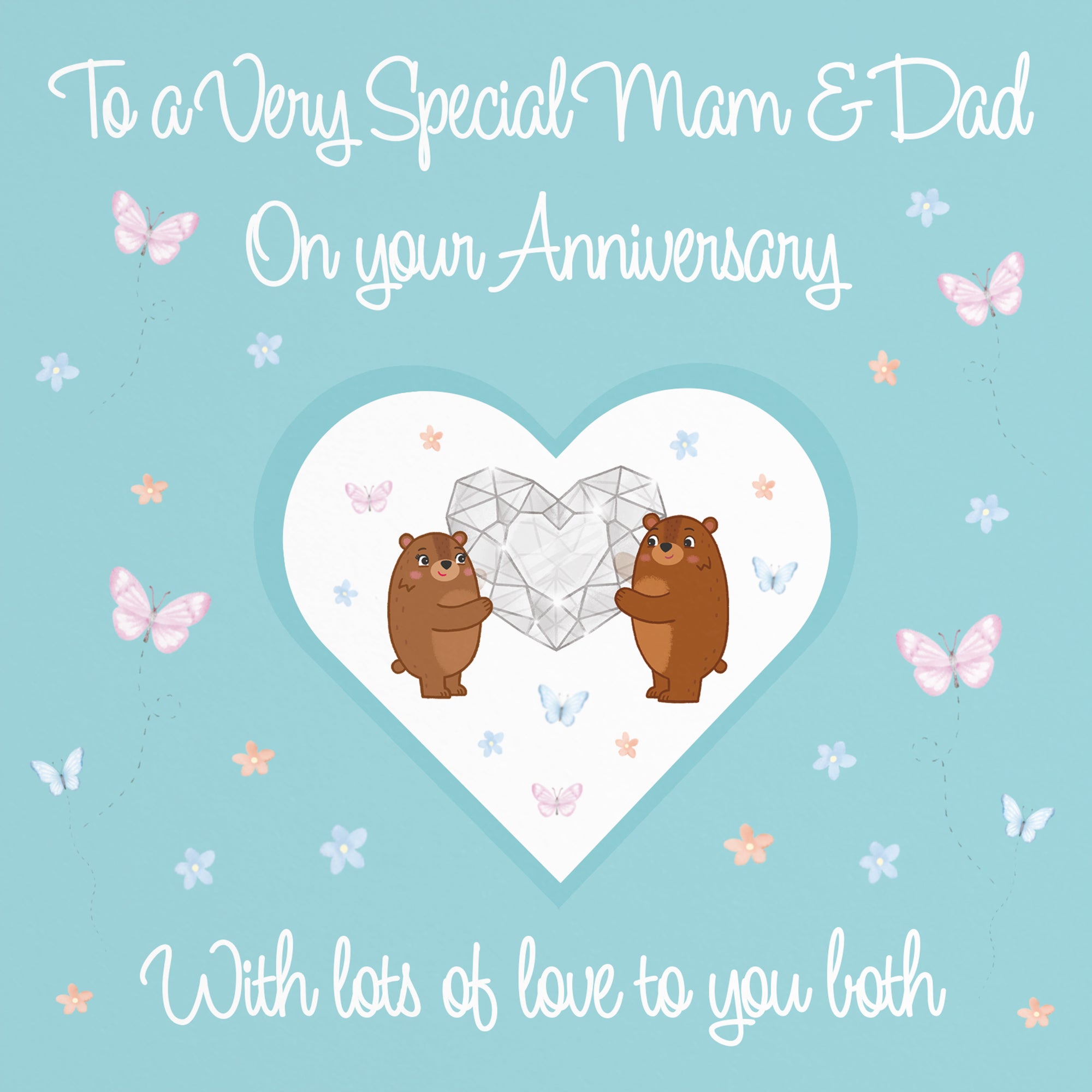 Mam And Dad Anniversary Card Romantic Meadows