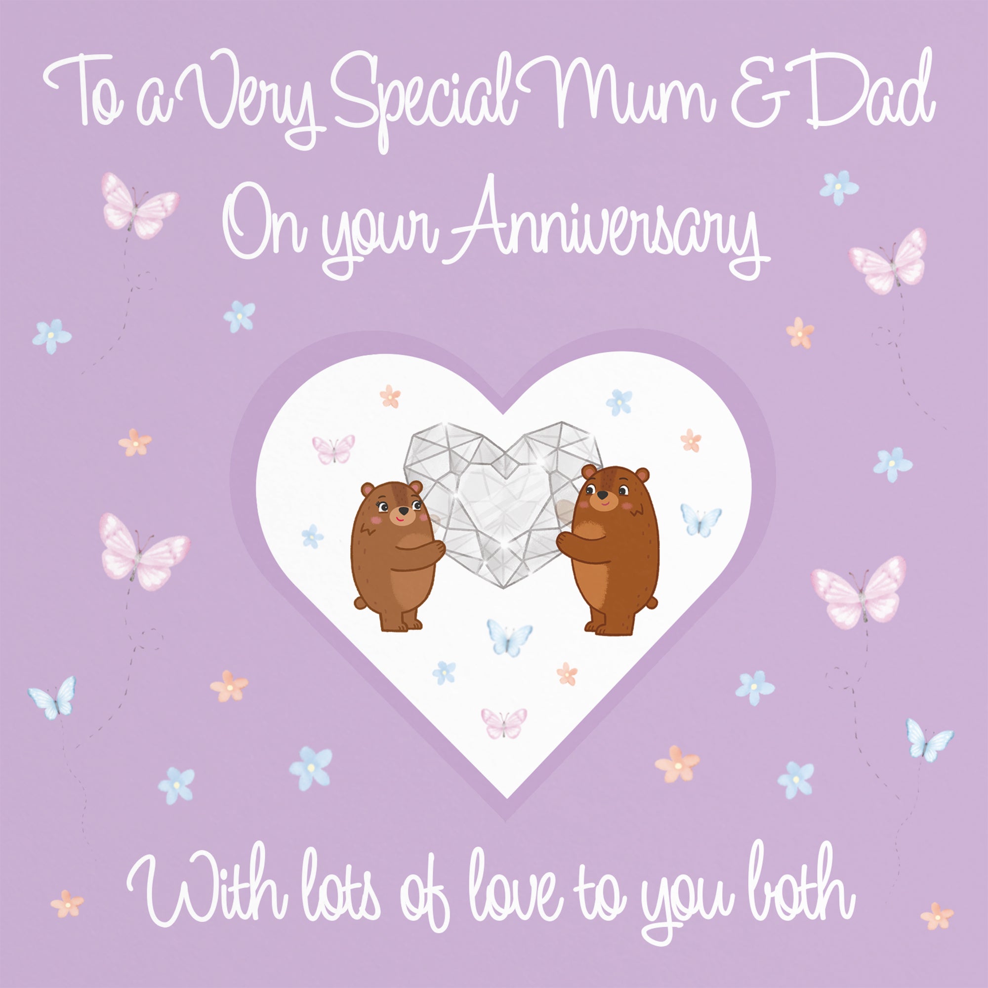 Mum And Dad Anniversary Card Romantic Meadows