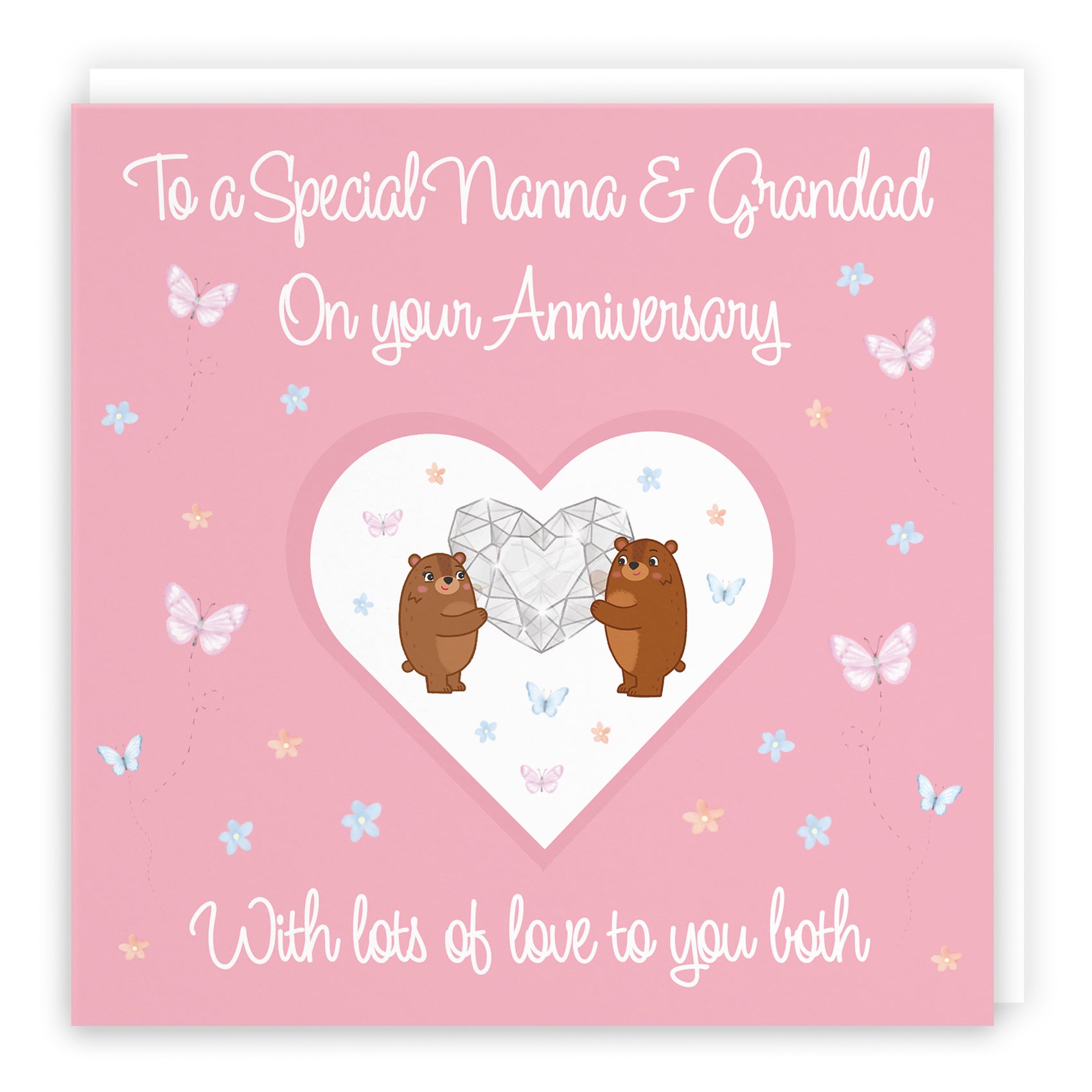 Nanna And Grandad Anniversary Card Romantic Meadows