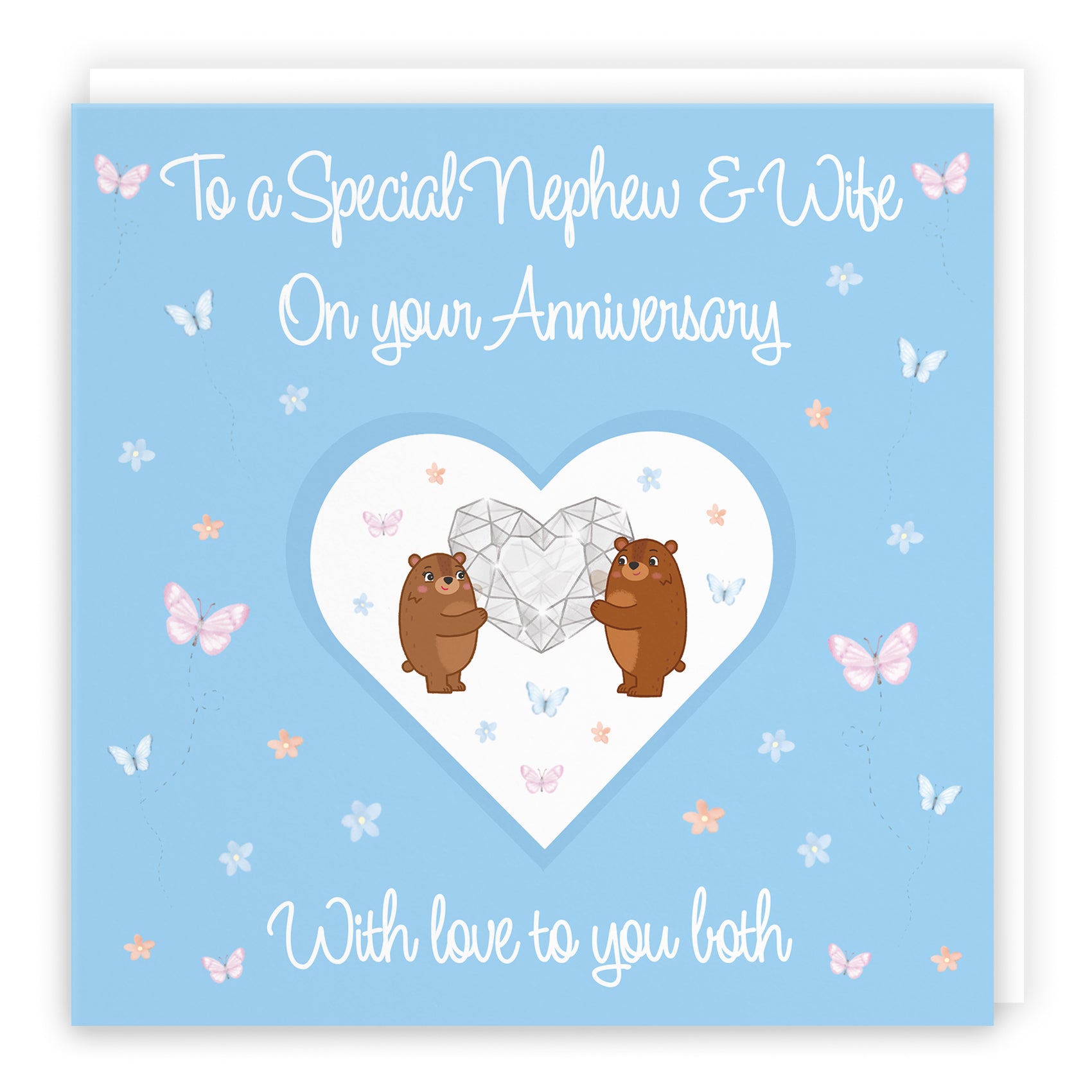 Nephew And Wife Anniversary Card Romantic Meadows