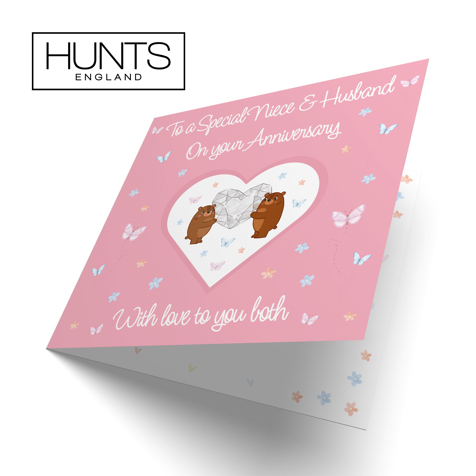 Niece And Husband Anniversary Card Romantic Meadows