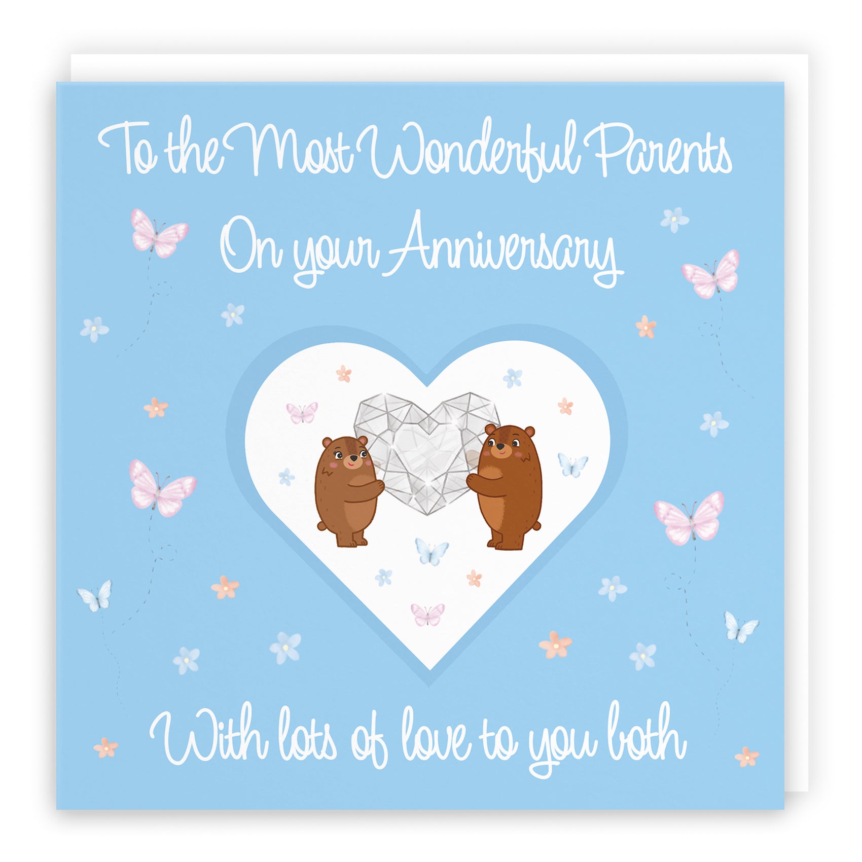 Parents Anniversary Card Romantic Meadows