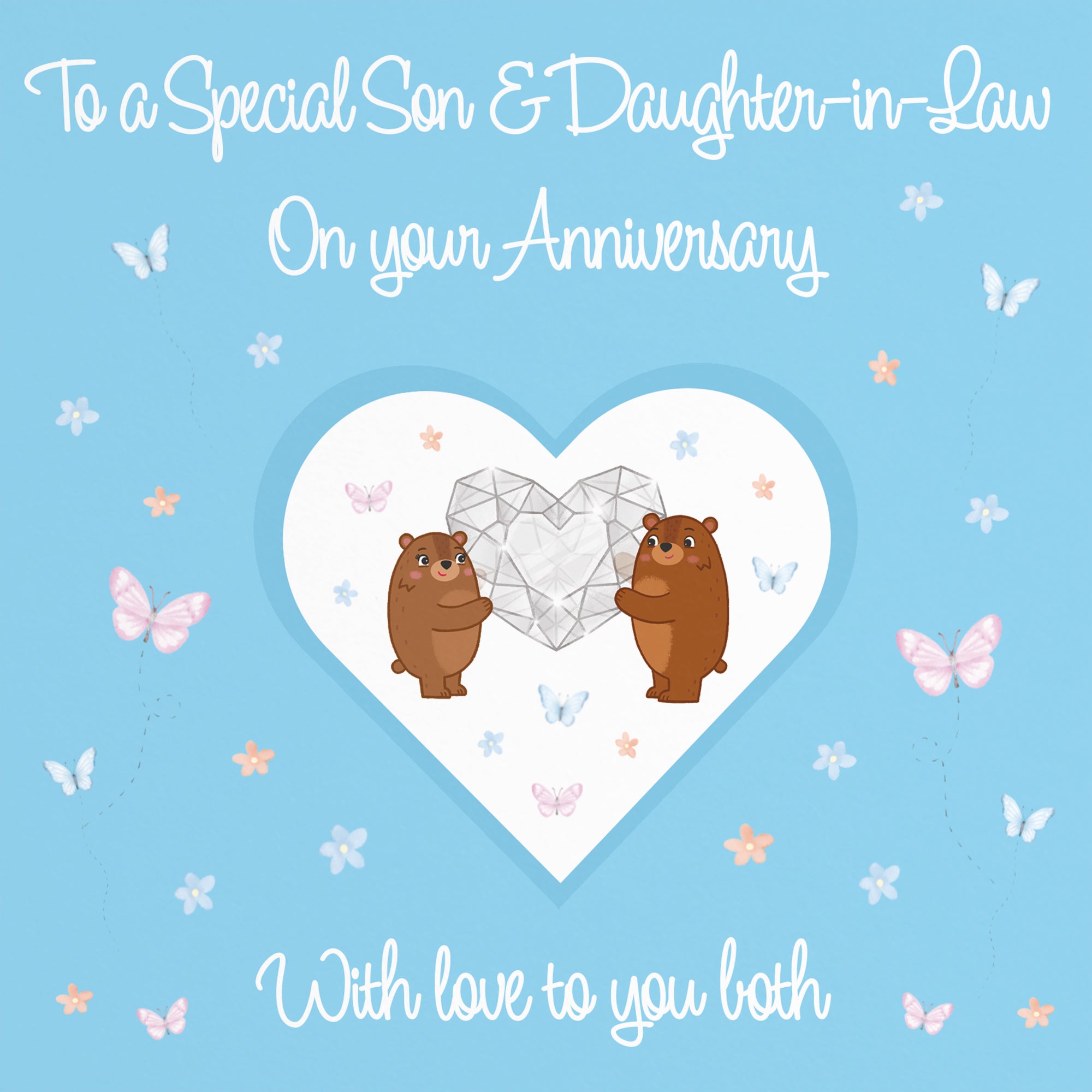 Son And Daughter-in-Law Anniversary Card Romantic Meadows