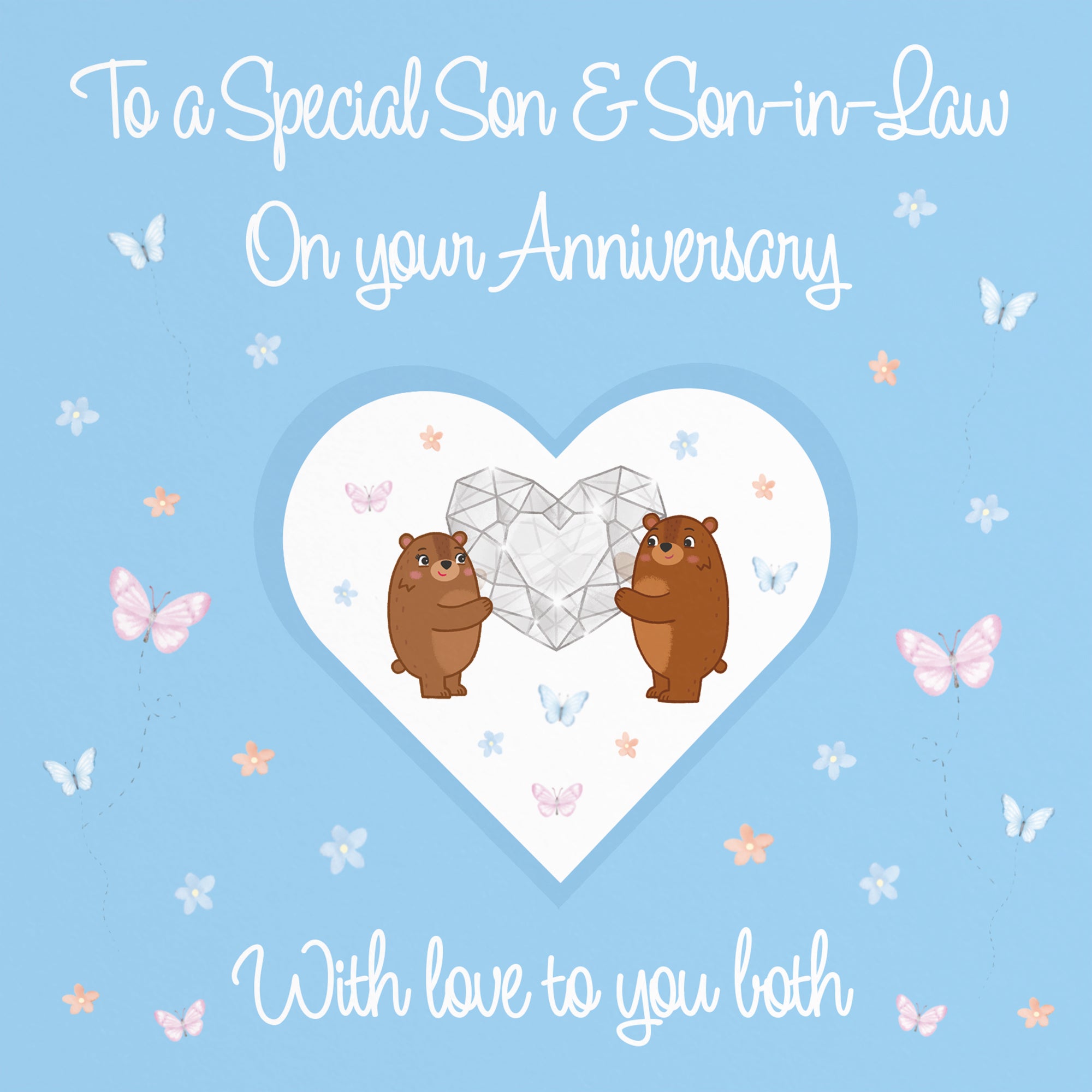 Son And Son-in-Law Anniversary Card Romantic Meadows