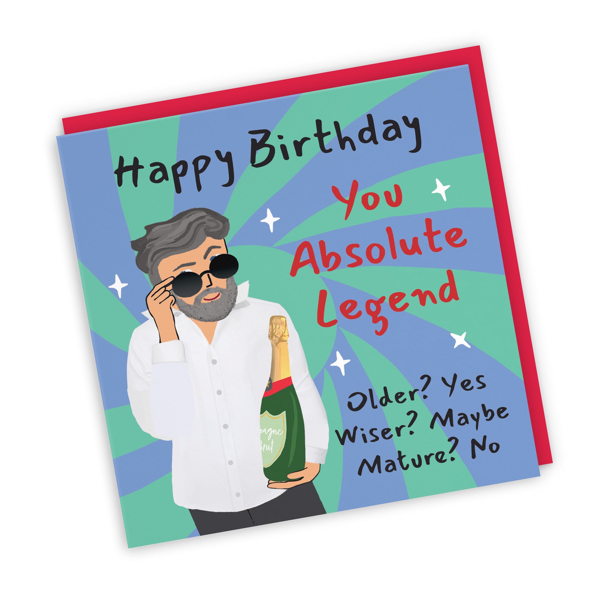 Men's Birthday Card Cool Dude Absolute Legend Laugh Out Loud - Default Title (GK00002)